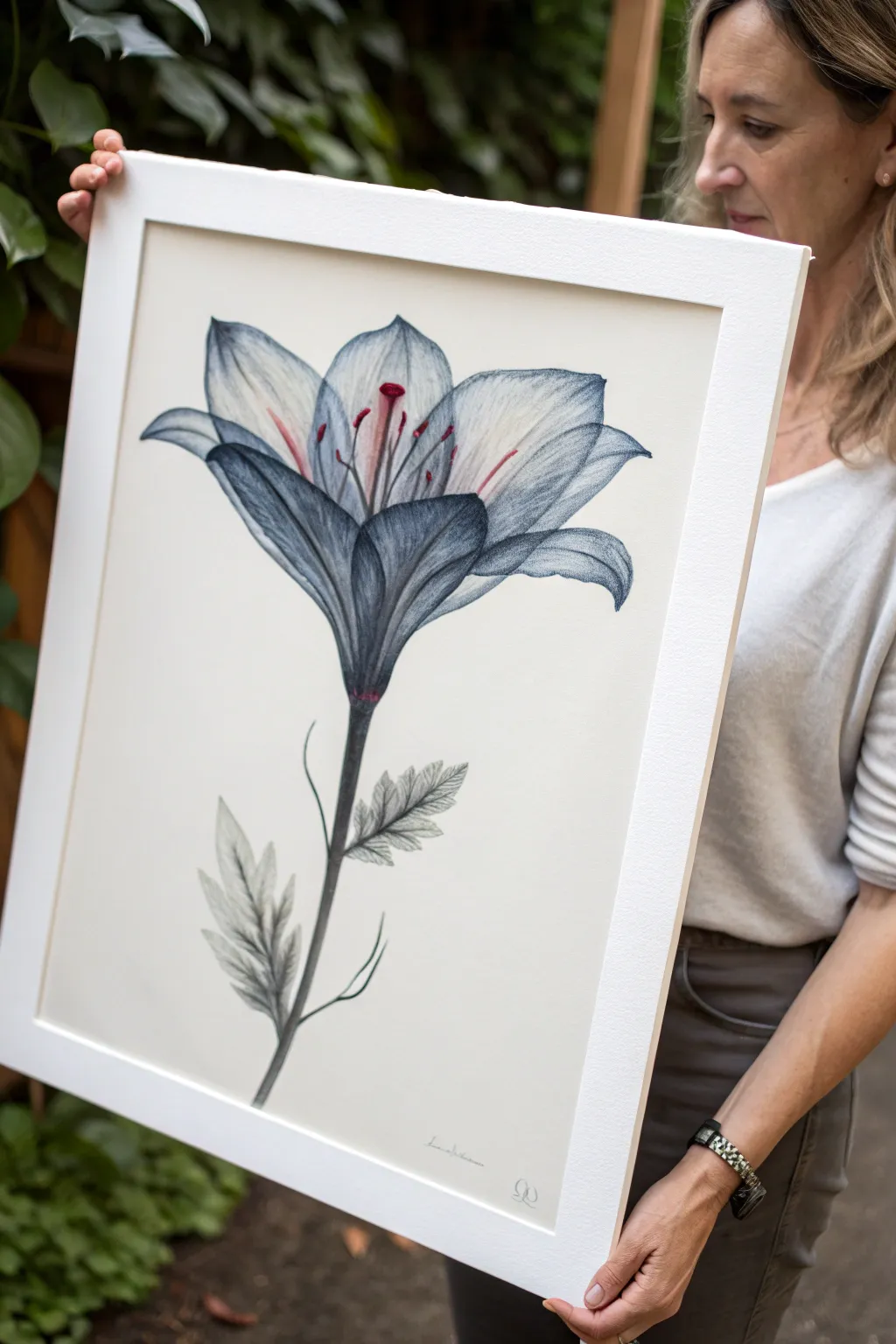 Eerie-meets-elegant x-ray florals in inky black with ghostly highlights for bold edgy contrast