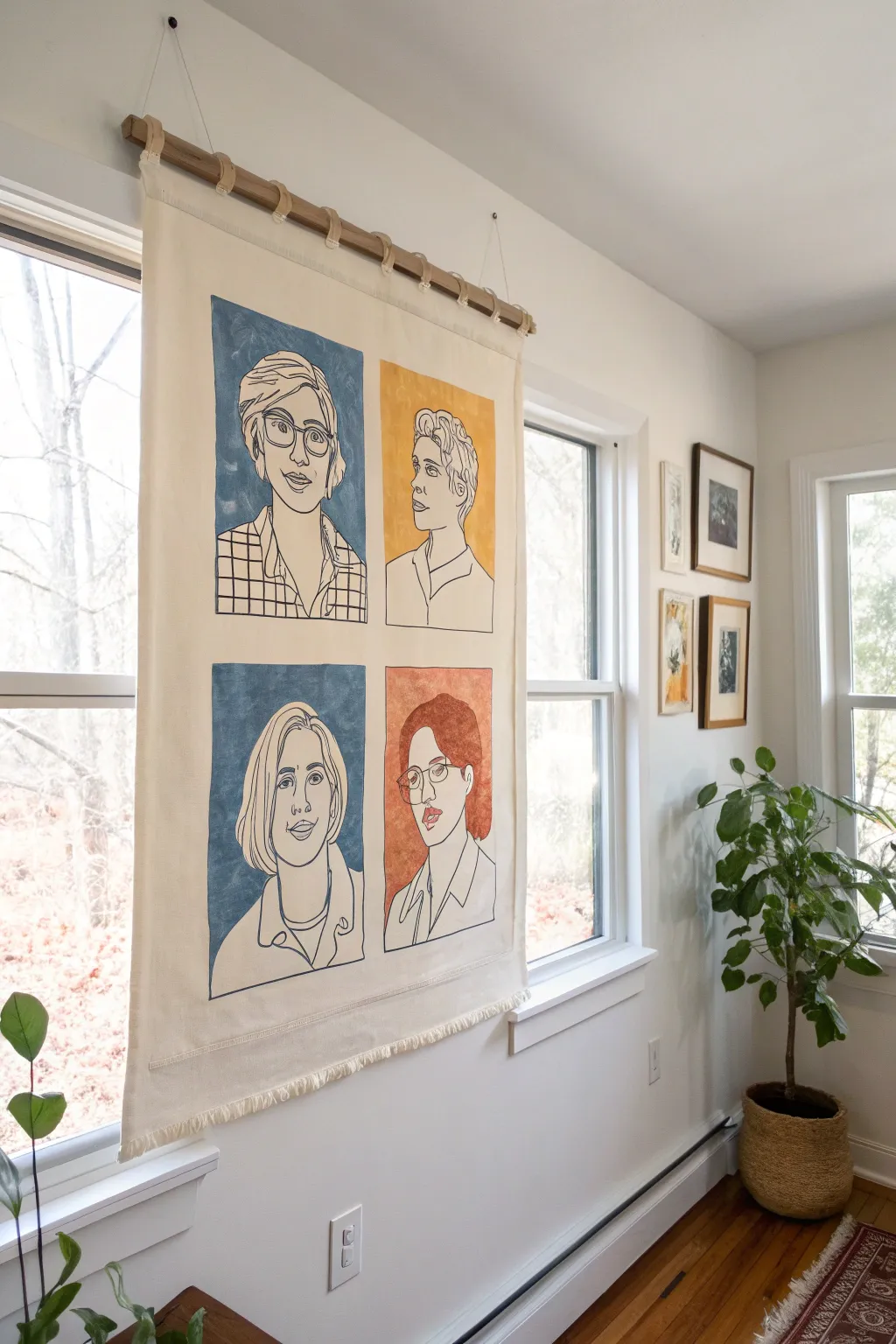 Turn silly blind-contour sketches into a bold, colorful family gallery for paint night fun