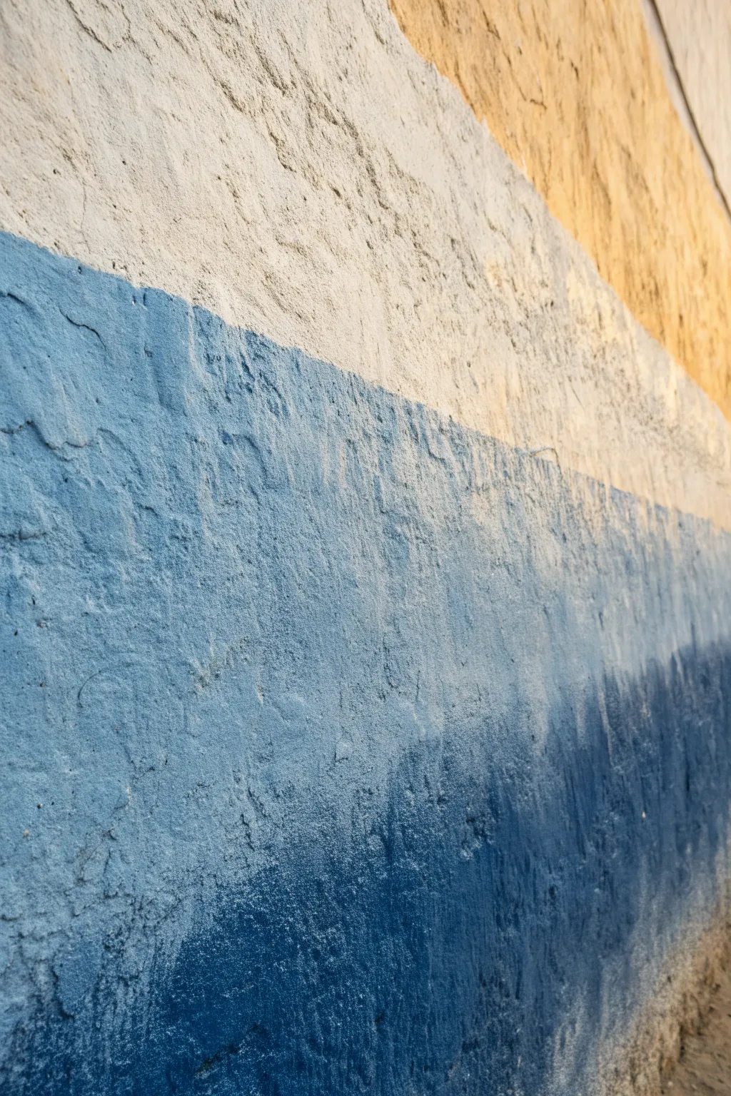 Dry-brush haze gradient with soft streaks and a bold base color for a calm, touchable wall