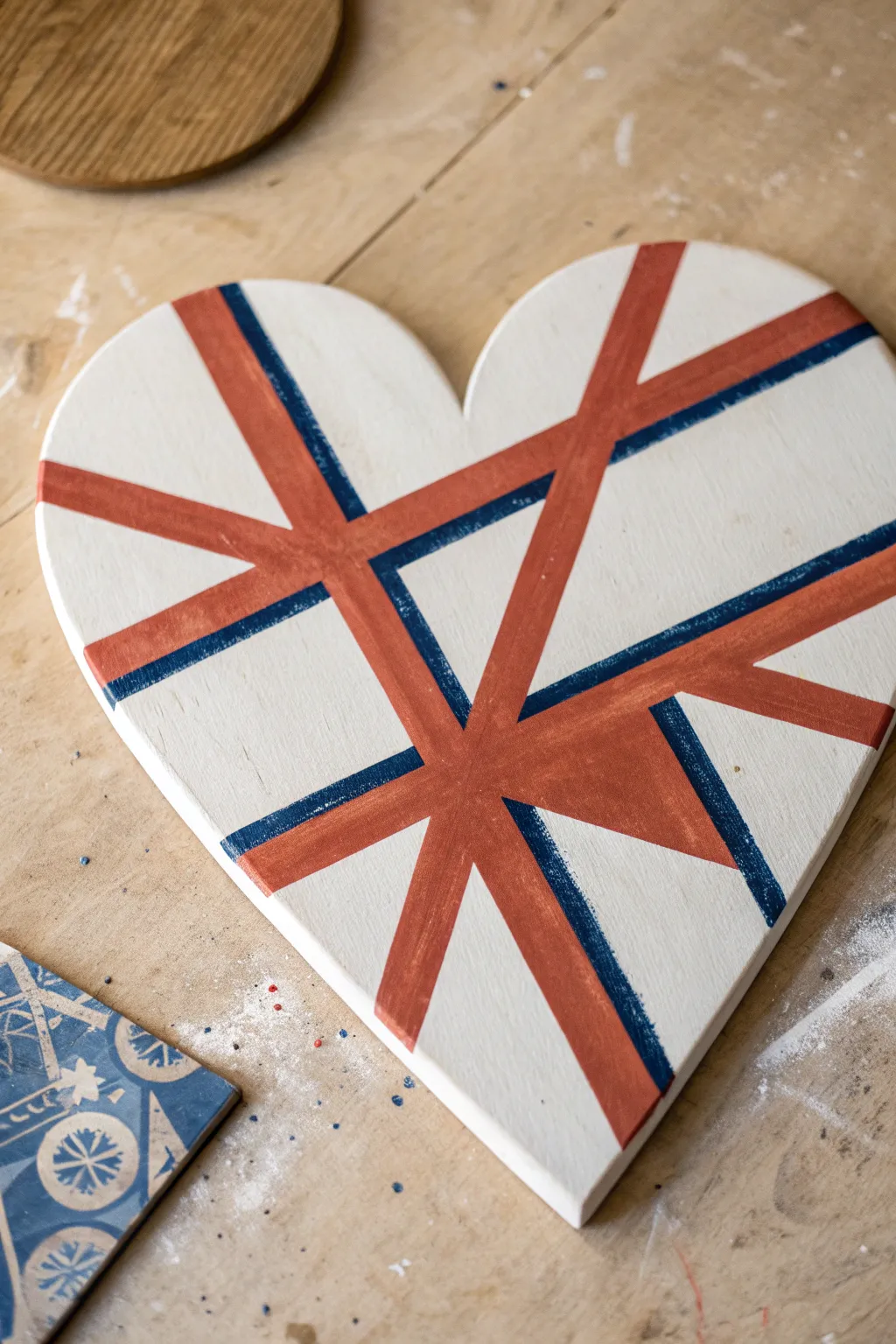 Easy negative space heart canvas with bold painted background, minimalist Scandi-boho vibe