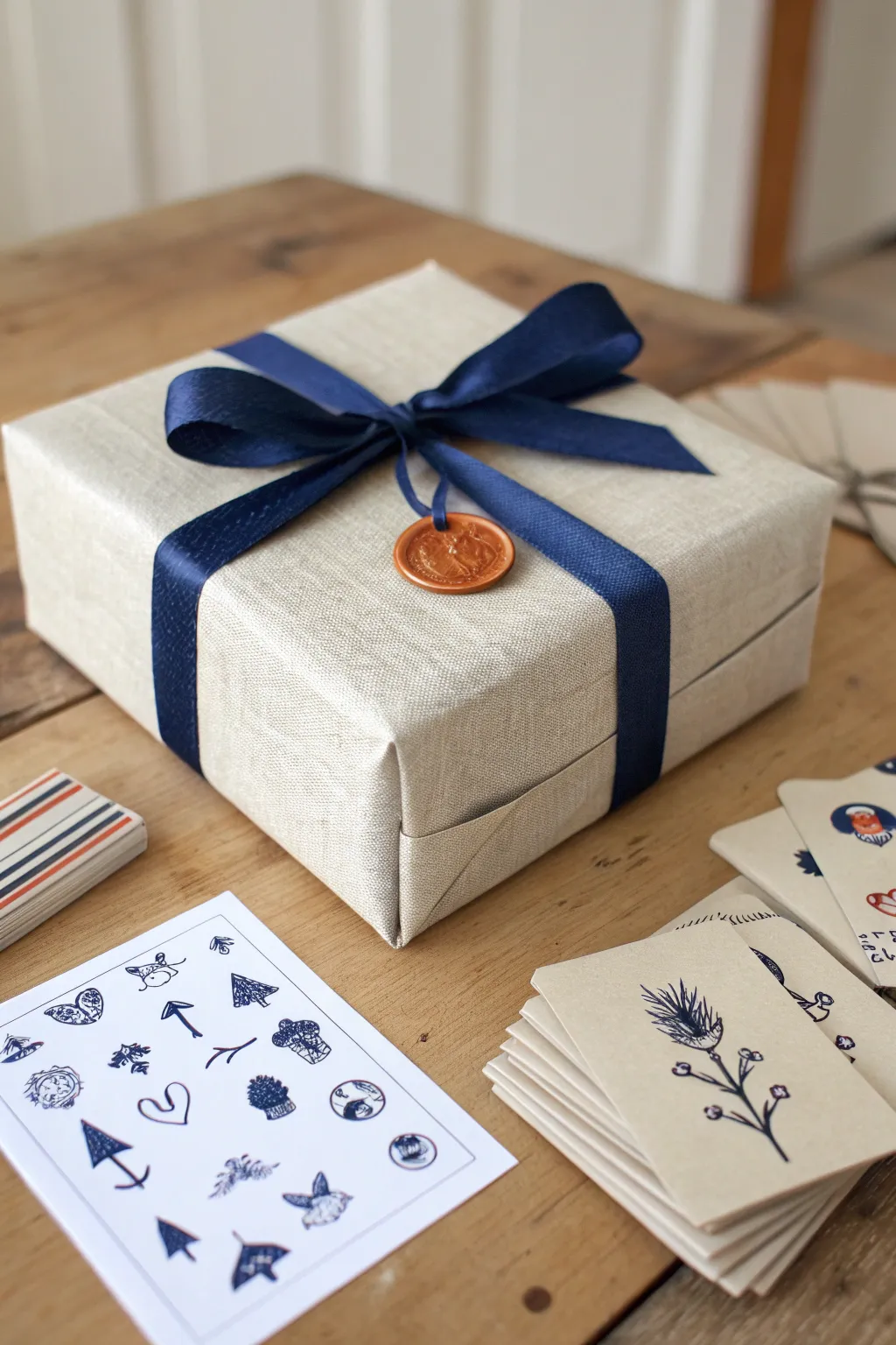 Scavenger hunt art clues leading to a beautiful wrapped mini art kit prize at your event