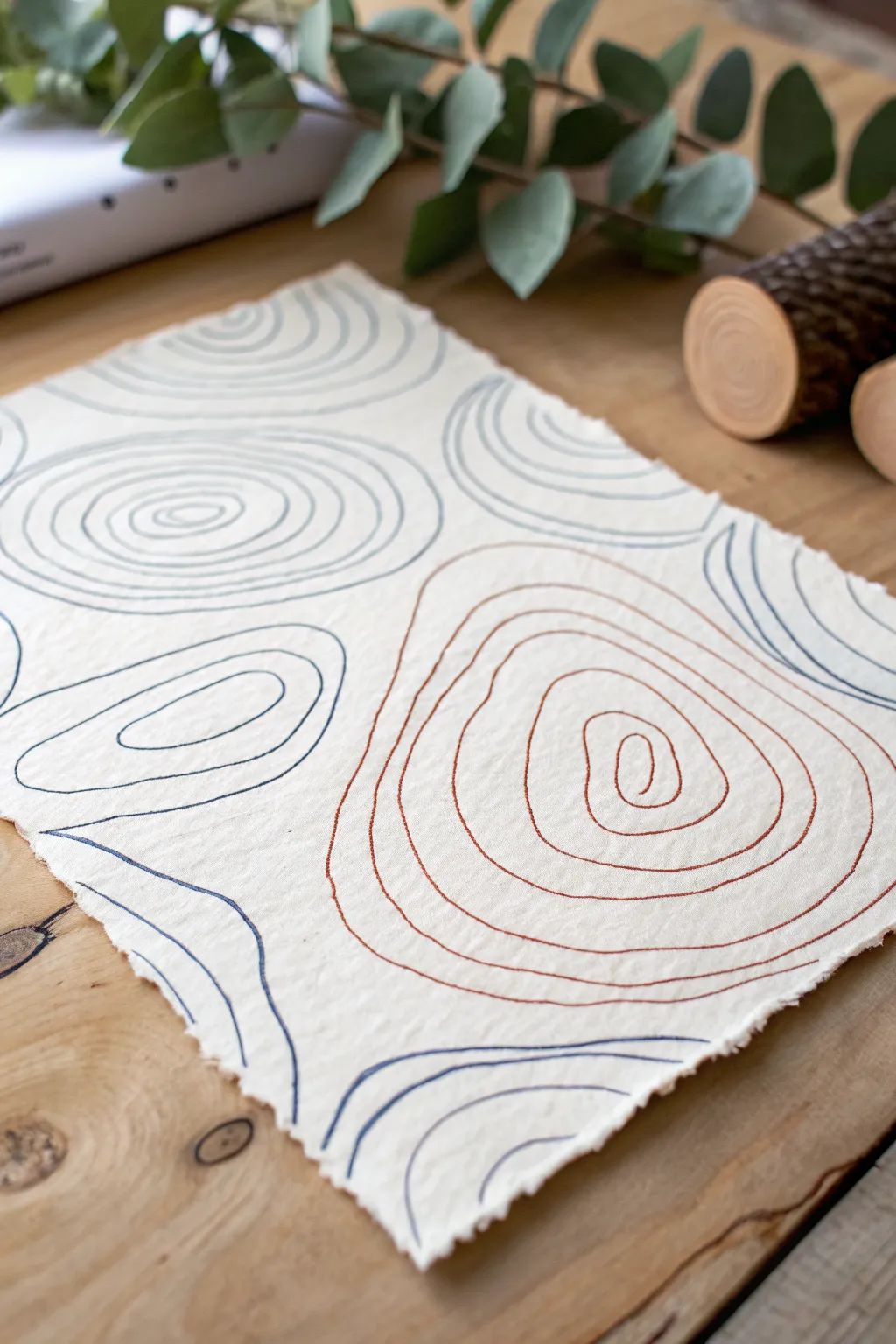 Topographic map line art: bold contour rings with breaks and peaks, minimalist boho vibe.