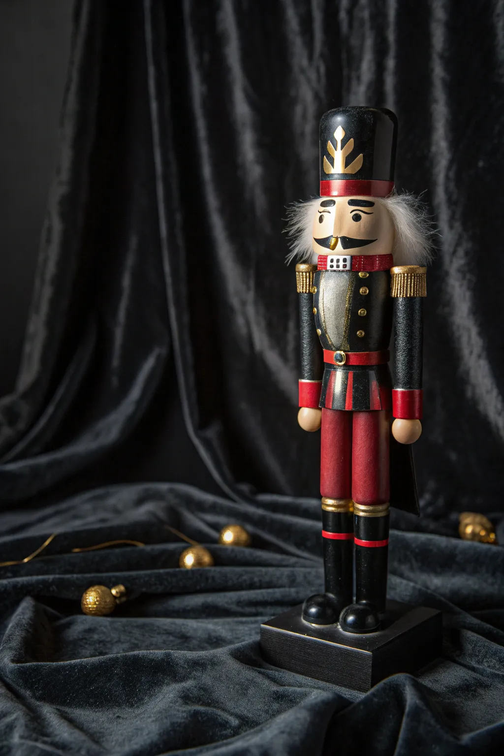 Embrace the moody vibes with this stunning gothic nutcracker DIY idea. 🖤🕯️ #DarkAcademia #DIYChristmas