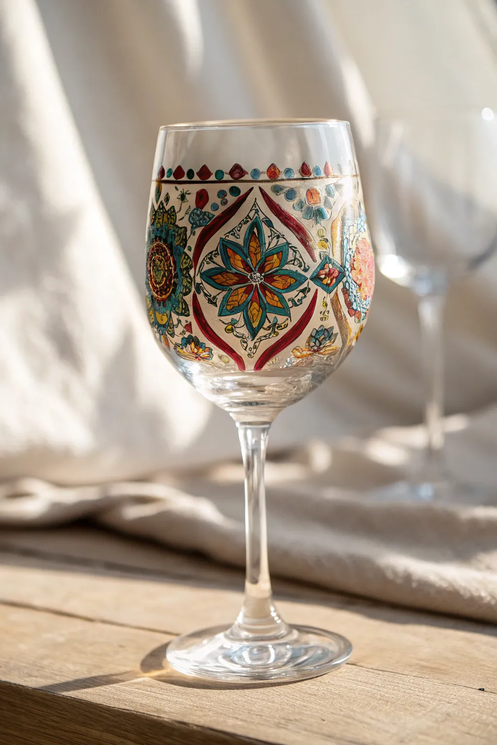 A hidden inside-painted motif glows through the glass for a crisp, magical surprise.