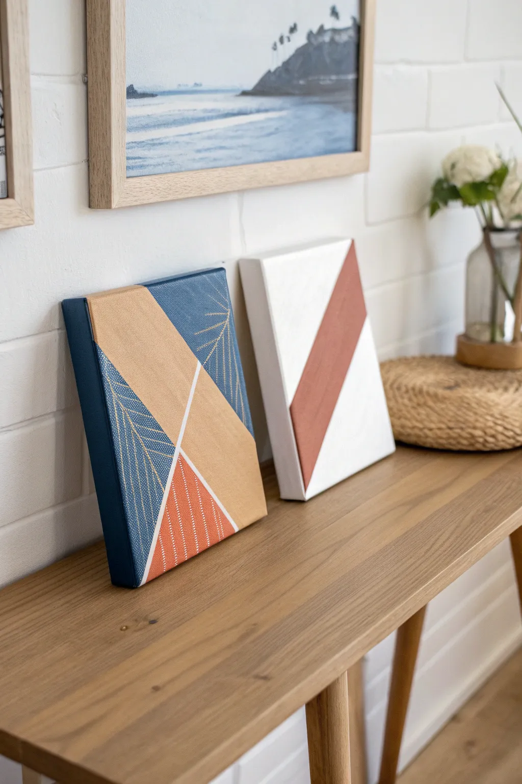 Mirror painting date: two canvases, one leads and the other echoes with bold, playful strokes