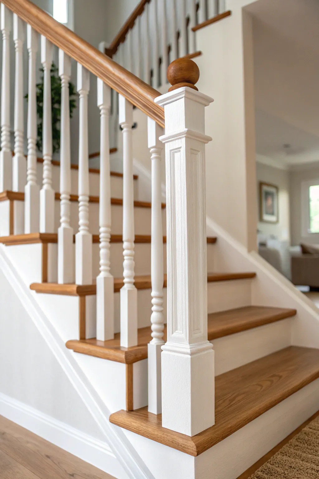 Color-dipped spindle bases deliver a crisp, modern statement with bold contrast and calm minimal style.