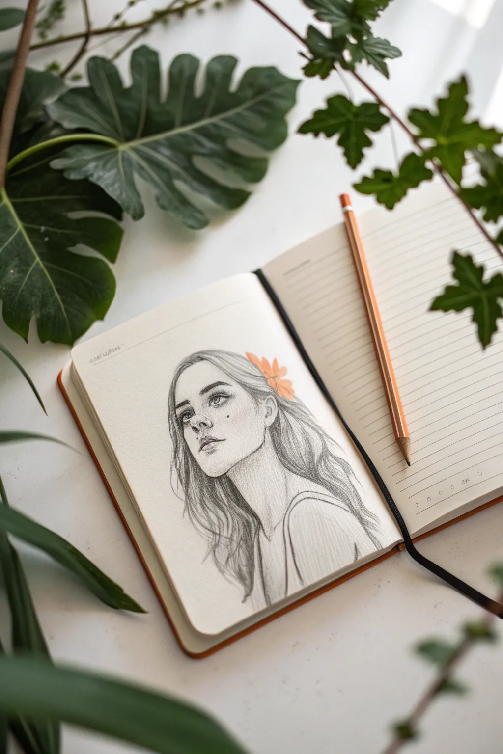 Try blurred green bokeh outdoors to make your portrait pop with calm, natural contrast