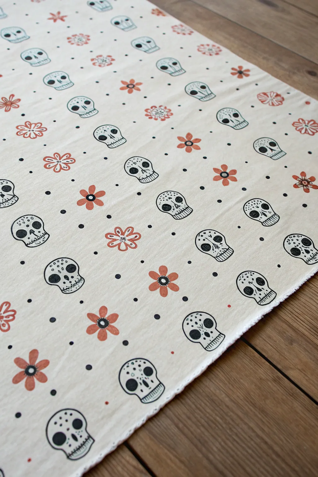 Playful tiny skull icons in a minimalist grid, each with boho patterns and bold pops of color.