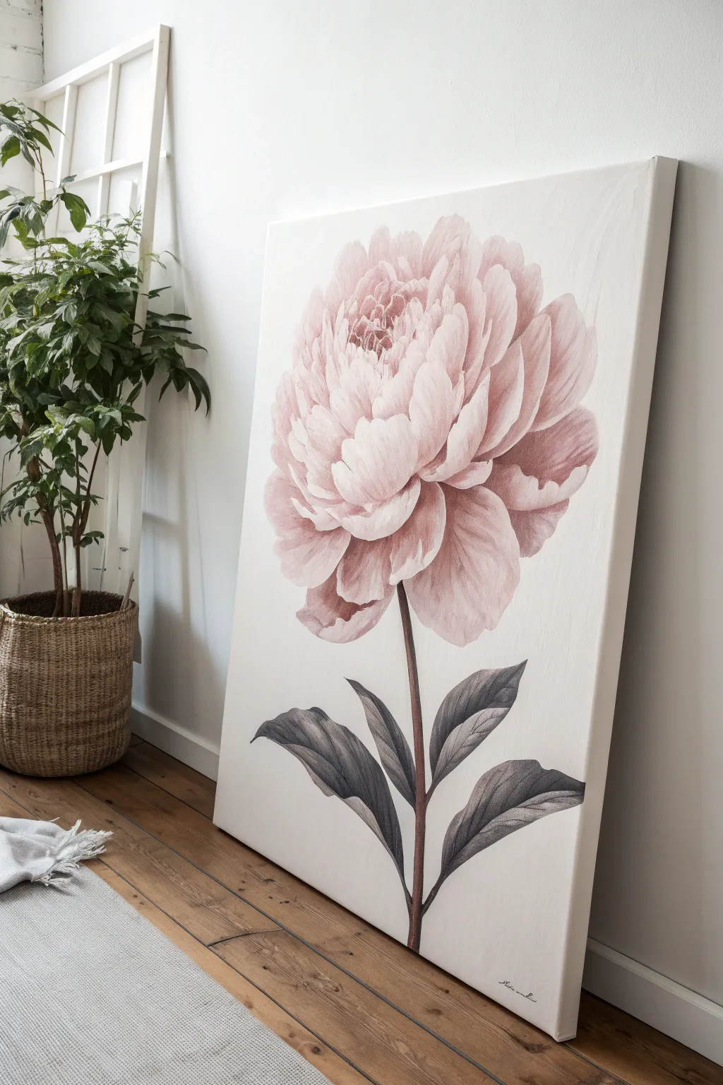 Blush monochrome blooms in one color family plus white, with rich values for depth.