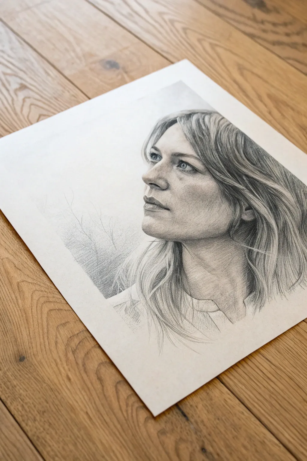 Glitchy double-exposure portrait sketch: minimalist lines, pixel breaks, bold contrast