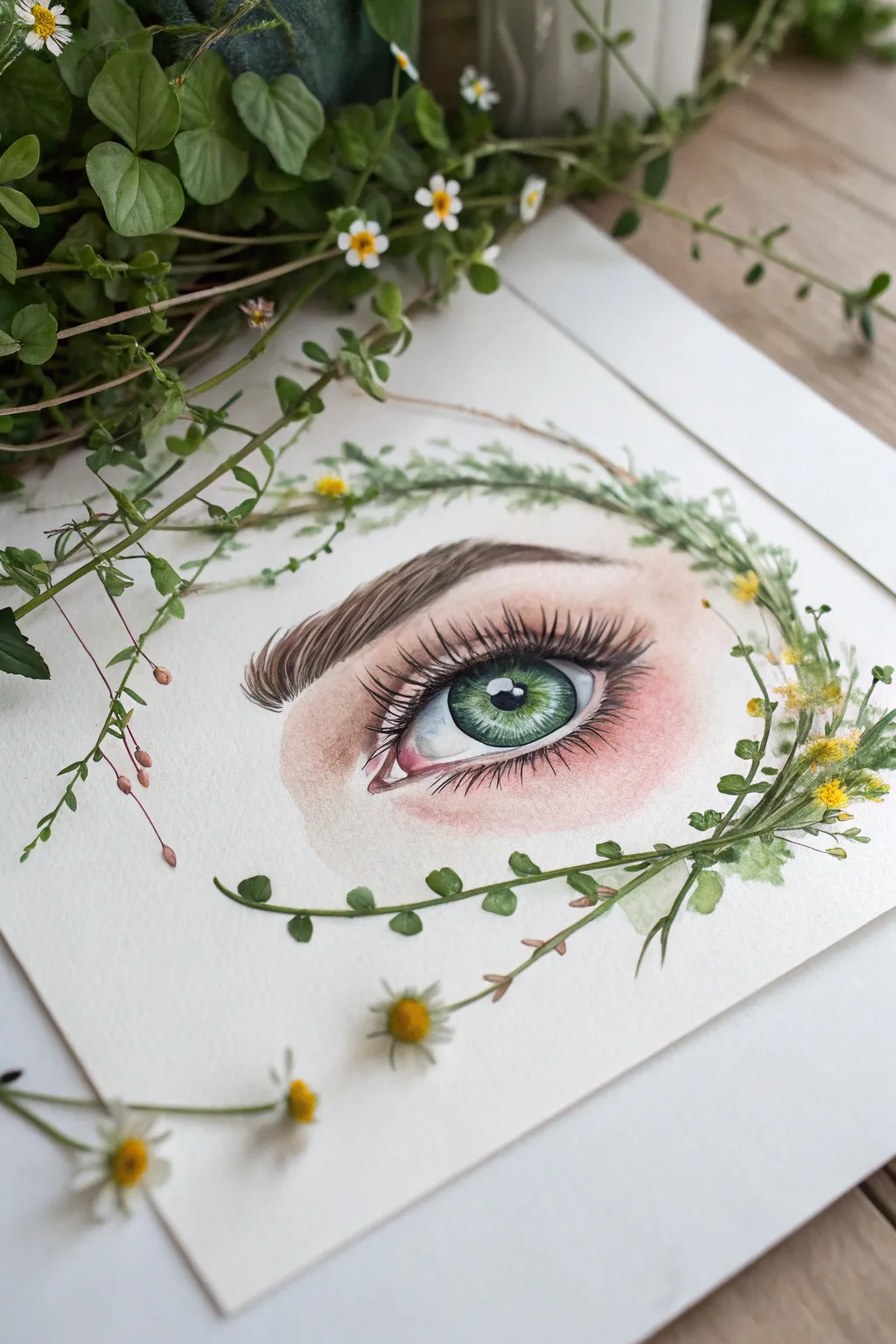 Let nature take root in your art with this dreamy, botanical eye painting inspiration.