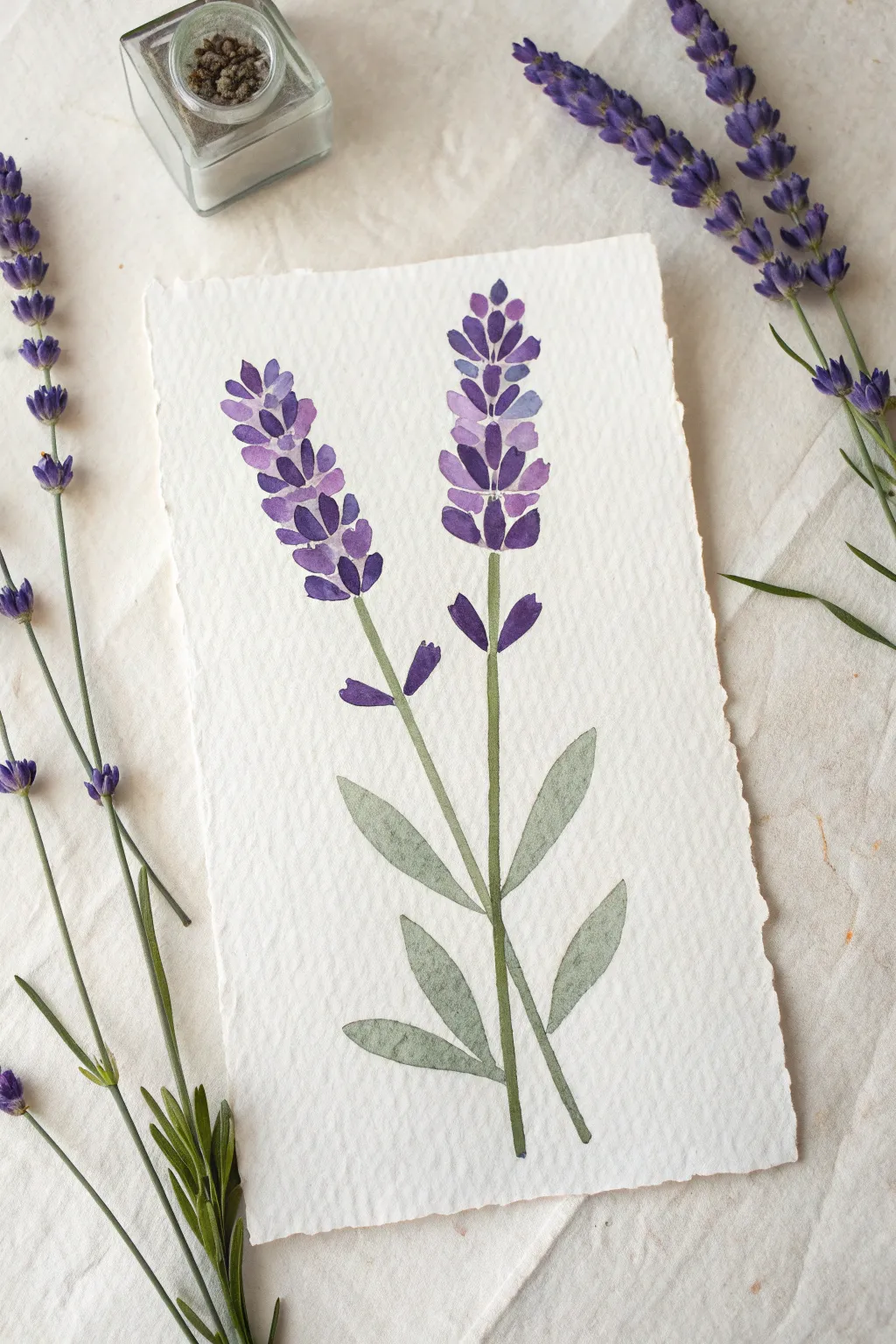 Abstract geometric lavender in minimalist Scandinavian tones with bold contrast and calm boho warmth