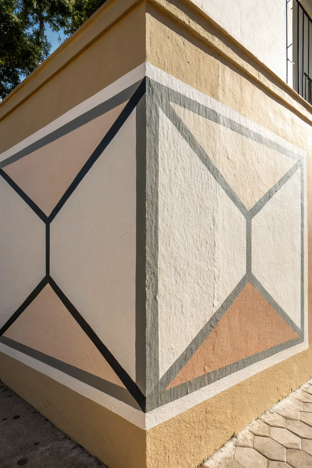 Double tape outlines create a crisp 3D shadow box effect with light and shadow paint tones.