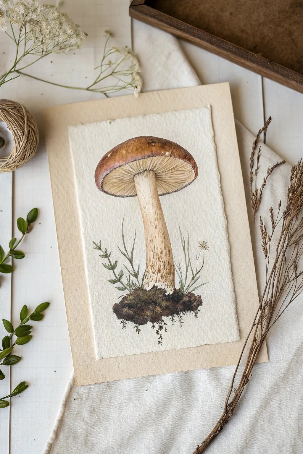 A simple mushroom hides an eerie mycelium underworld of tiny eyes in a clean cutaway.