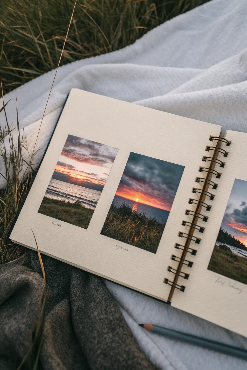 Three mini oil pastel mood scenes created from just three colors, clean, cozy, and high-contrast