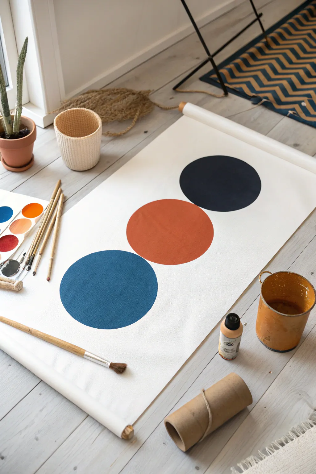 Swing a paint cup and watch bold circles bloom, a giant pendulum painting kids love to try.