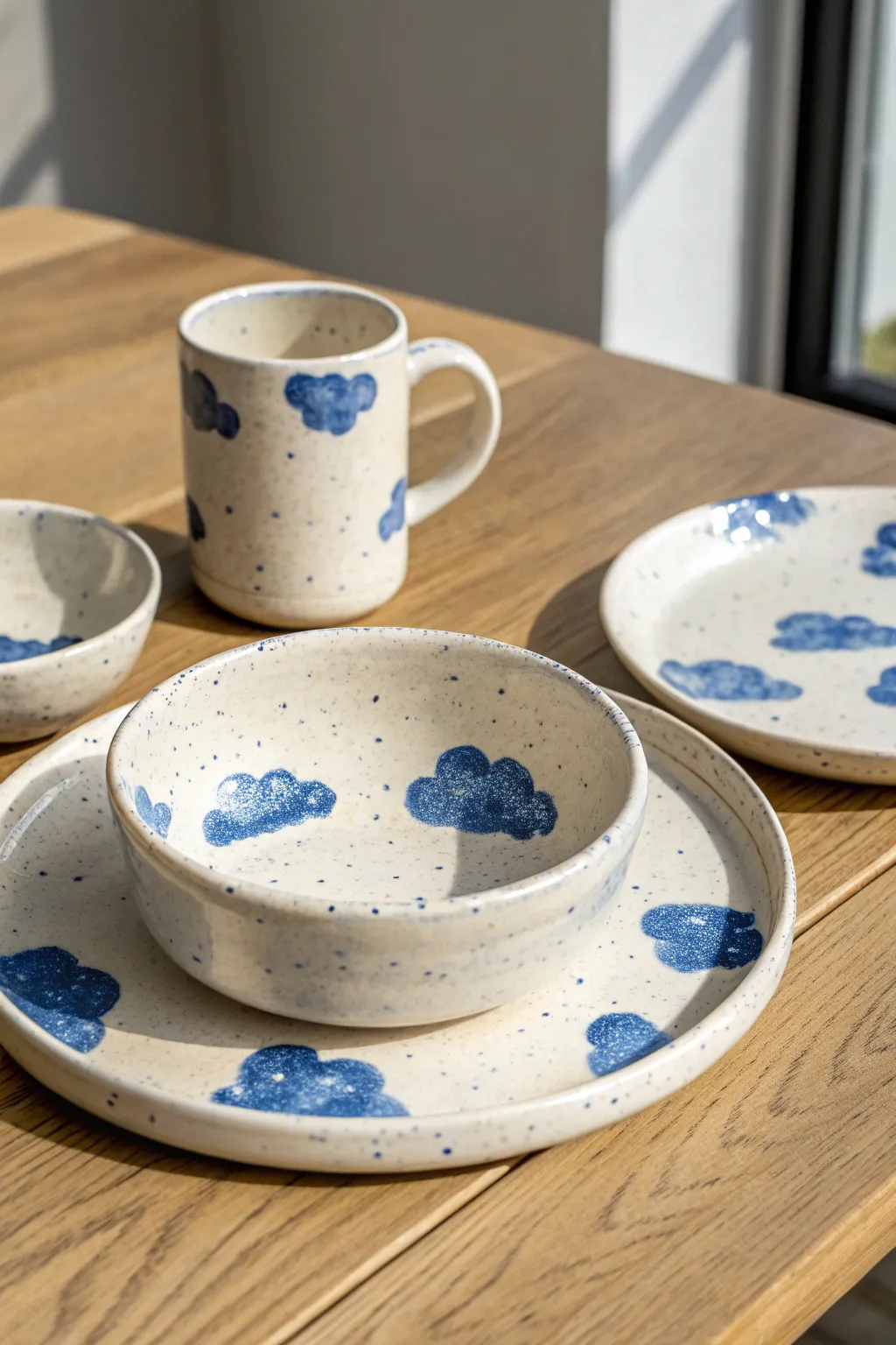 Elevate your mornings with a hand-painted, perfectly matching minimalist breakfast set.
