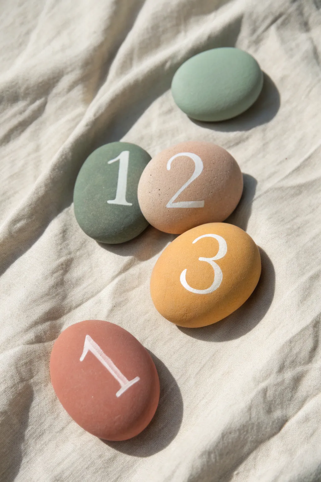Turn playtime into learning time with these aesthetic hand-painted number rocks. Perfect for little learners.