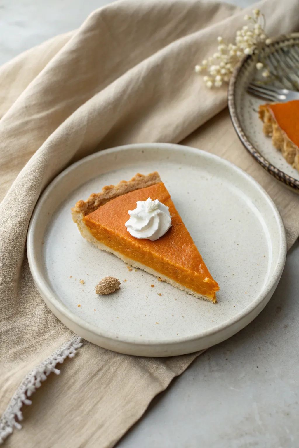 Pumpkin pie slice rock with whipped cream detail, perfect for cozy Thanksgiving painted rock ideas