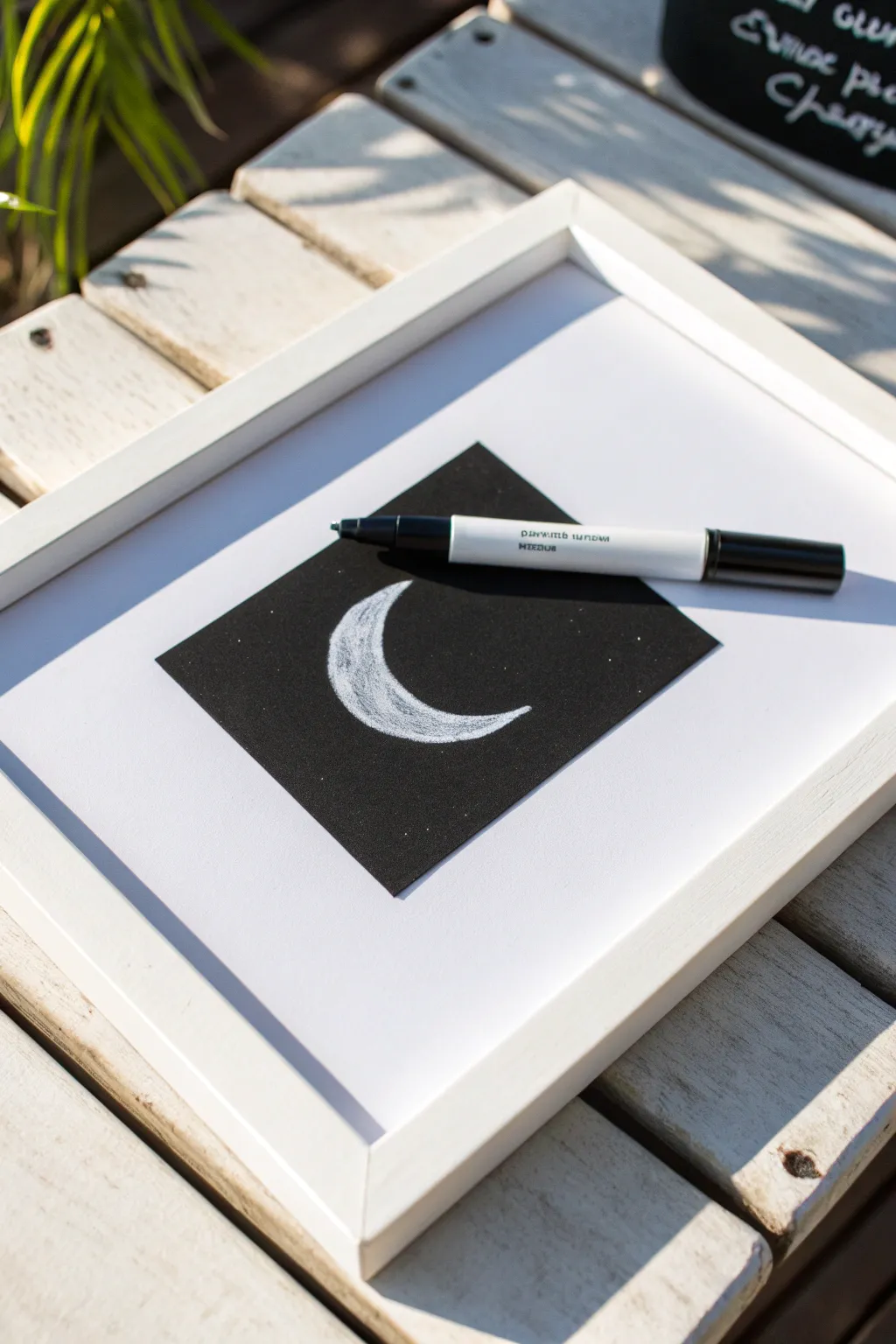 Reveal a glowing moon by erasing the darkness. A simple yet stunning whiteboard art technique.