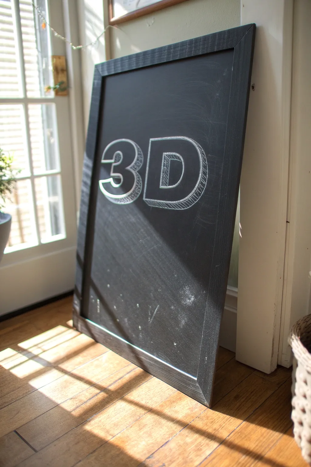 Learn 3D chalk illusion lettering with a single bold block letter and dramatic shadow.