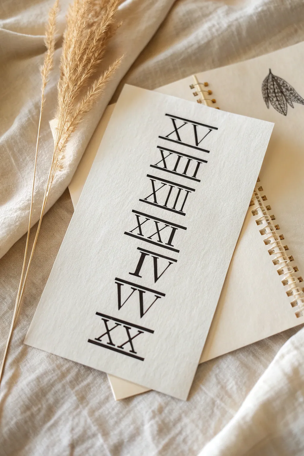Roman numeral date tattoo sketch showing tight and airy spacing, minimal and timeless for mens ink