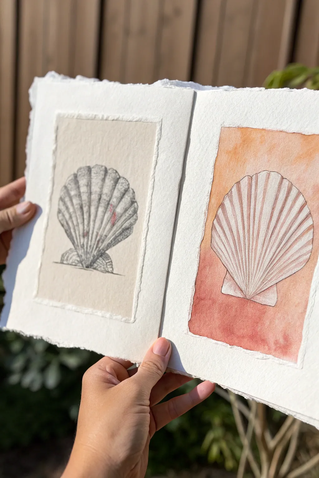 Conceptual diptych: one subject, two truths, realism versus abstraction with a shared accent.