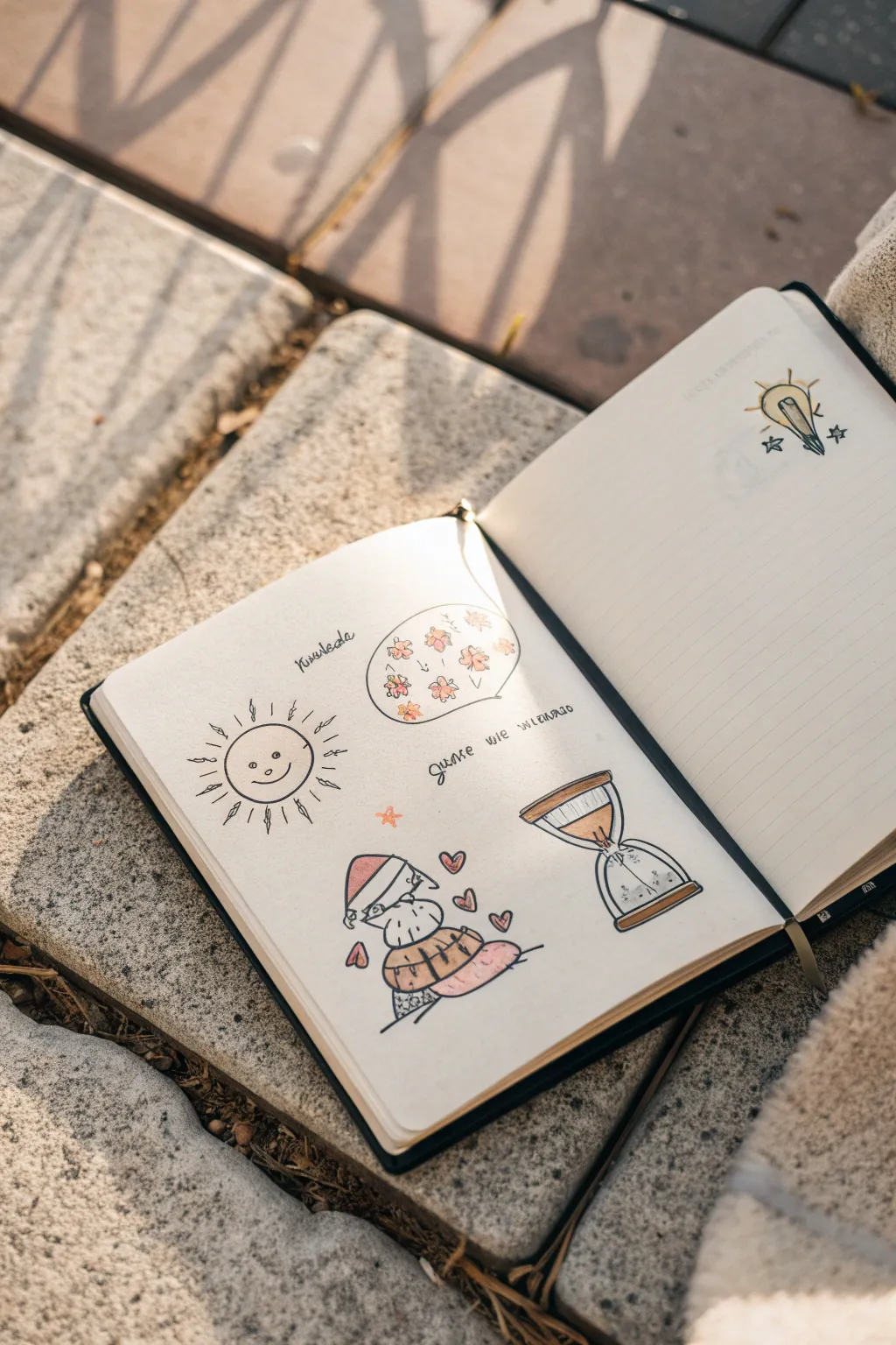 A tiny strengths squad in one clean sketchbook page, perfect for positive drawing inspiration