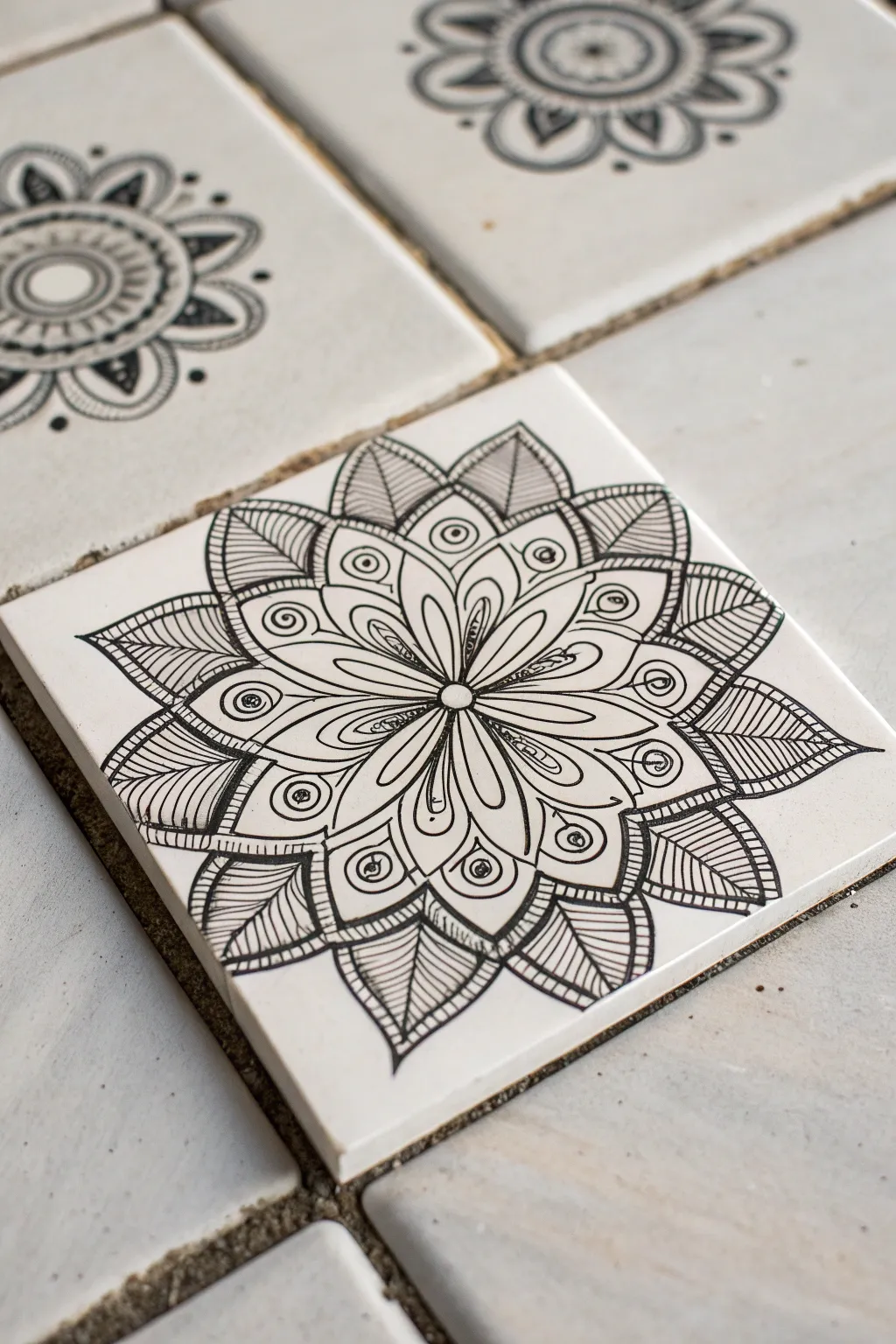 See how layering darker tangles over a finished tile instantly adds depth and richness