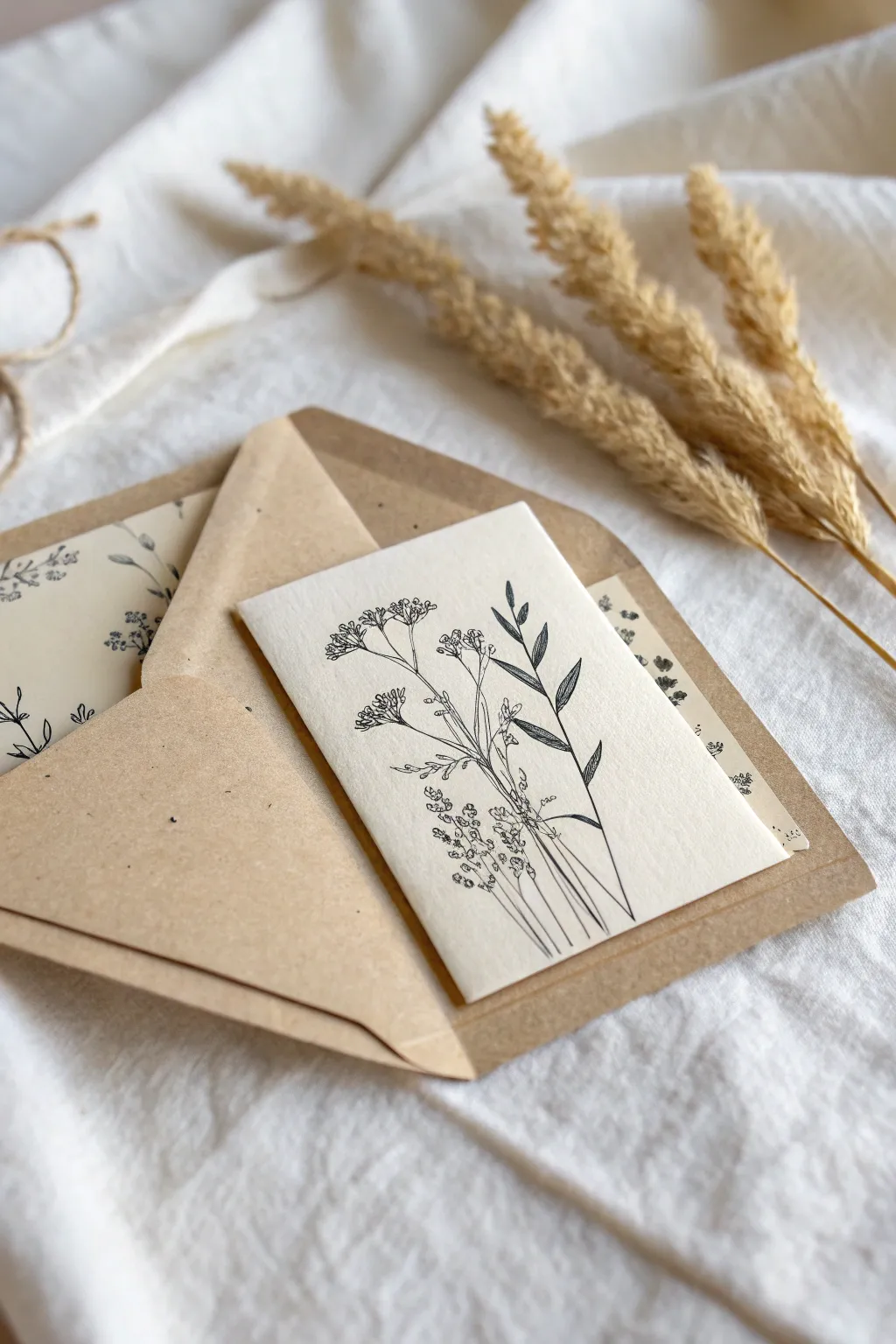 Minimal lift-the-flap ATC with hidden art, shown fitting neatly inside a clear protective sleeve.