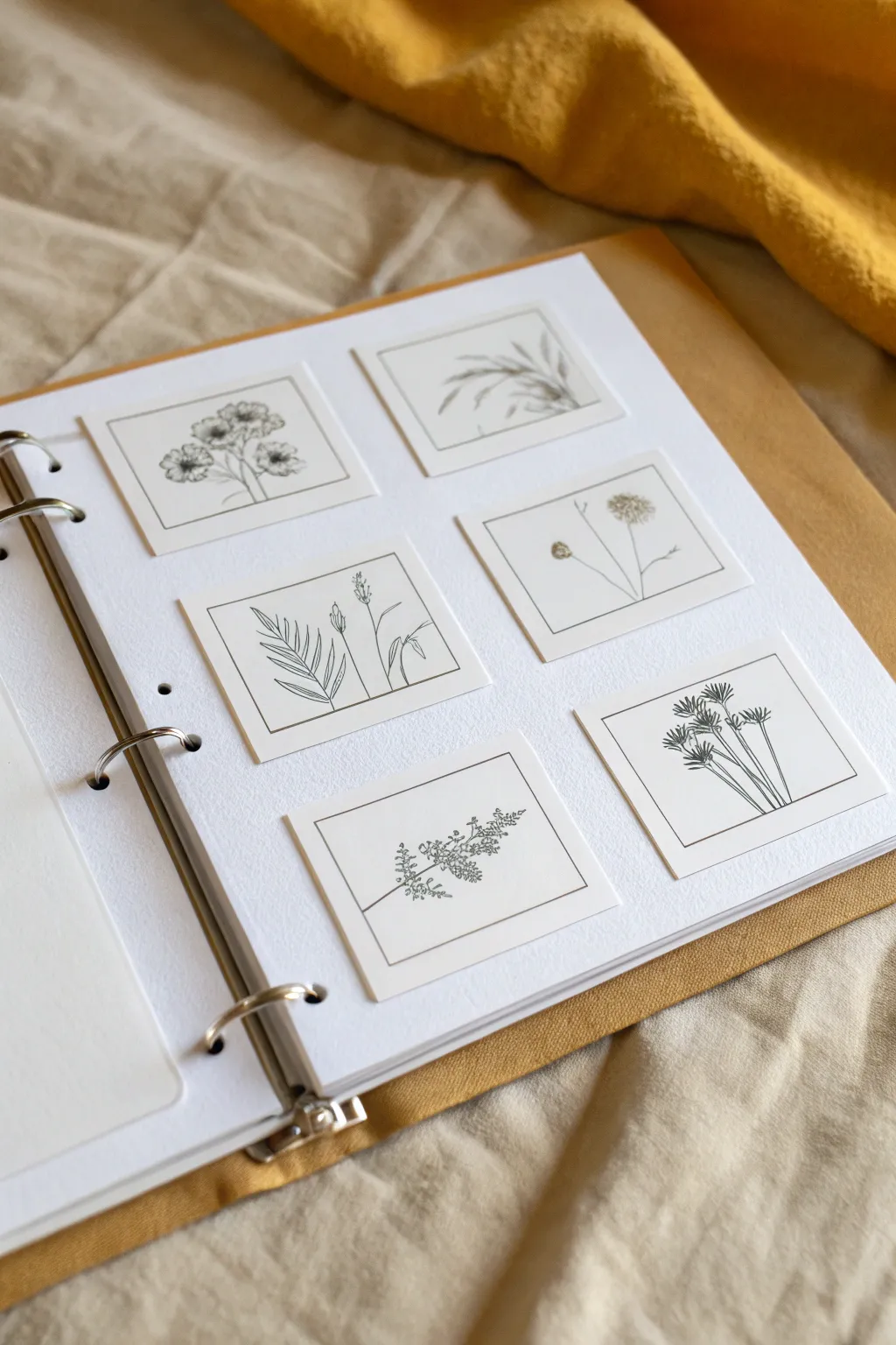 Snapshot-style sketch frames turn a binder insert into a cozy memory collage you can recreate.