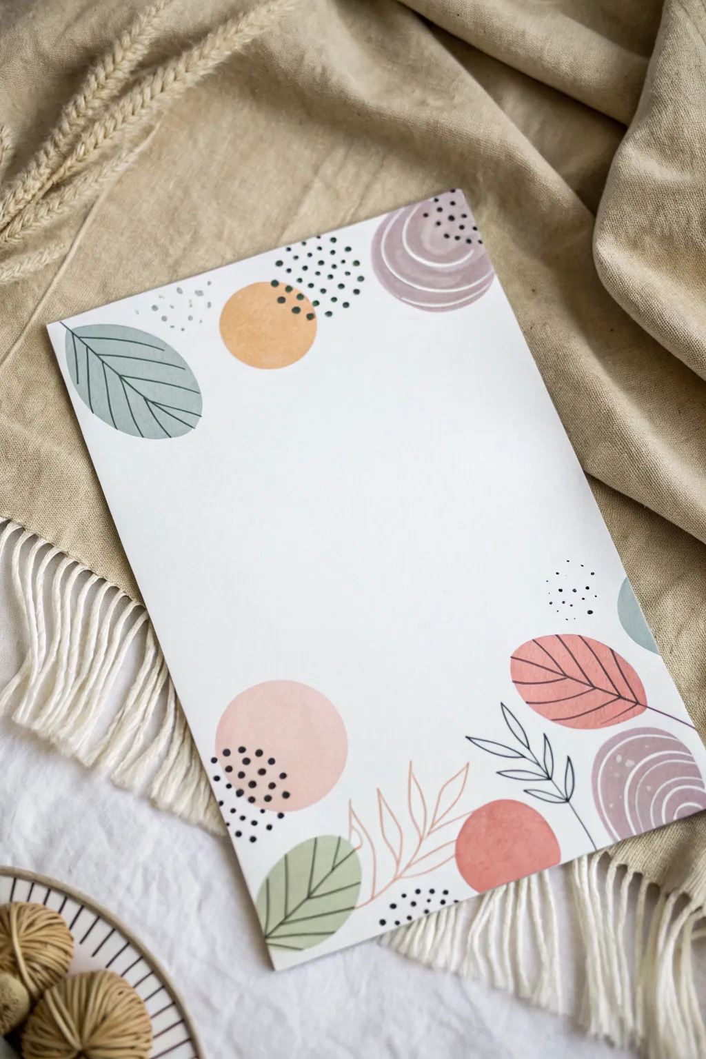 Playful abstract color blobs with fine black outlines, an easy modern drawing idea to try