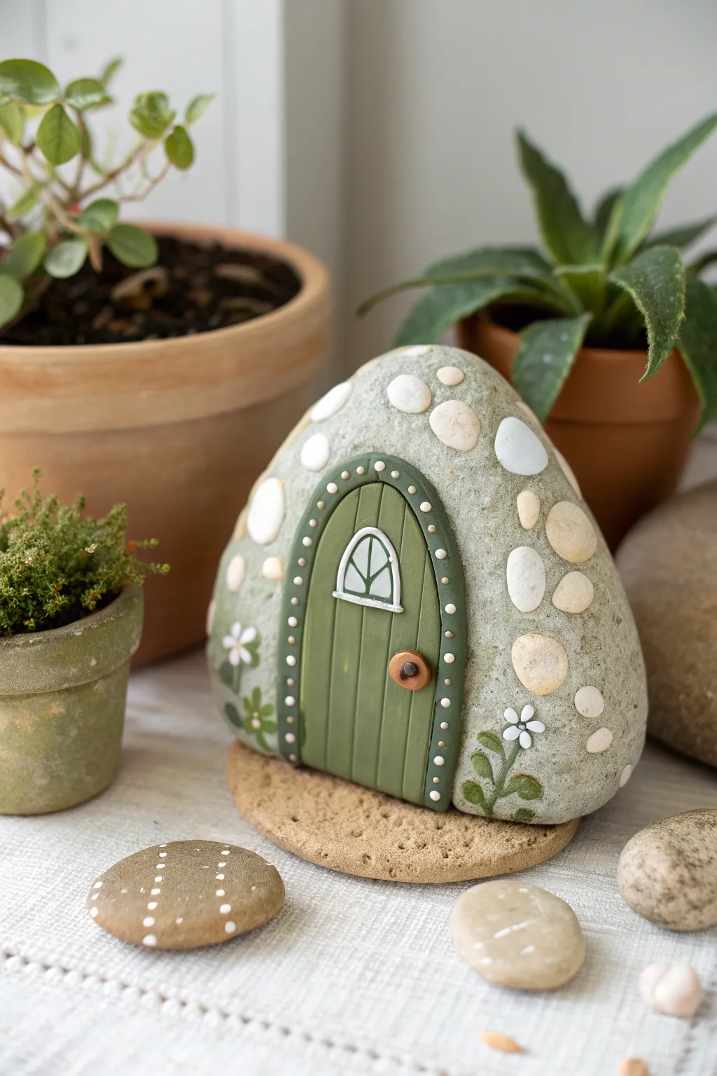 Mini fairy door rock paints a magical corner, simple, kid friendly, and irresistibly cute