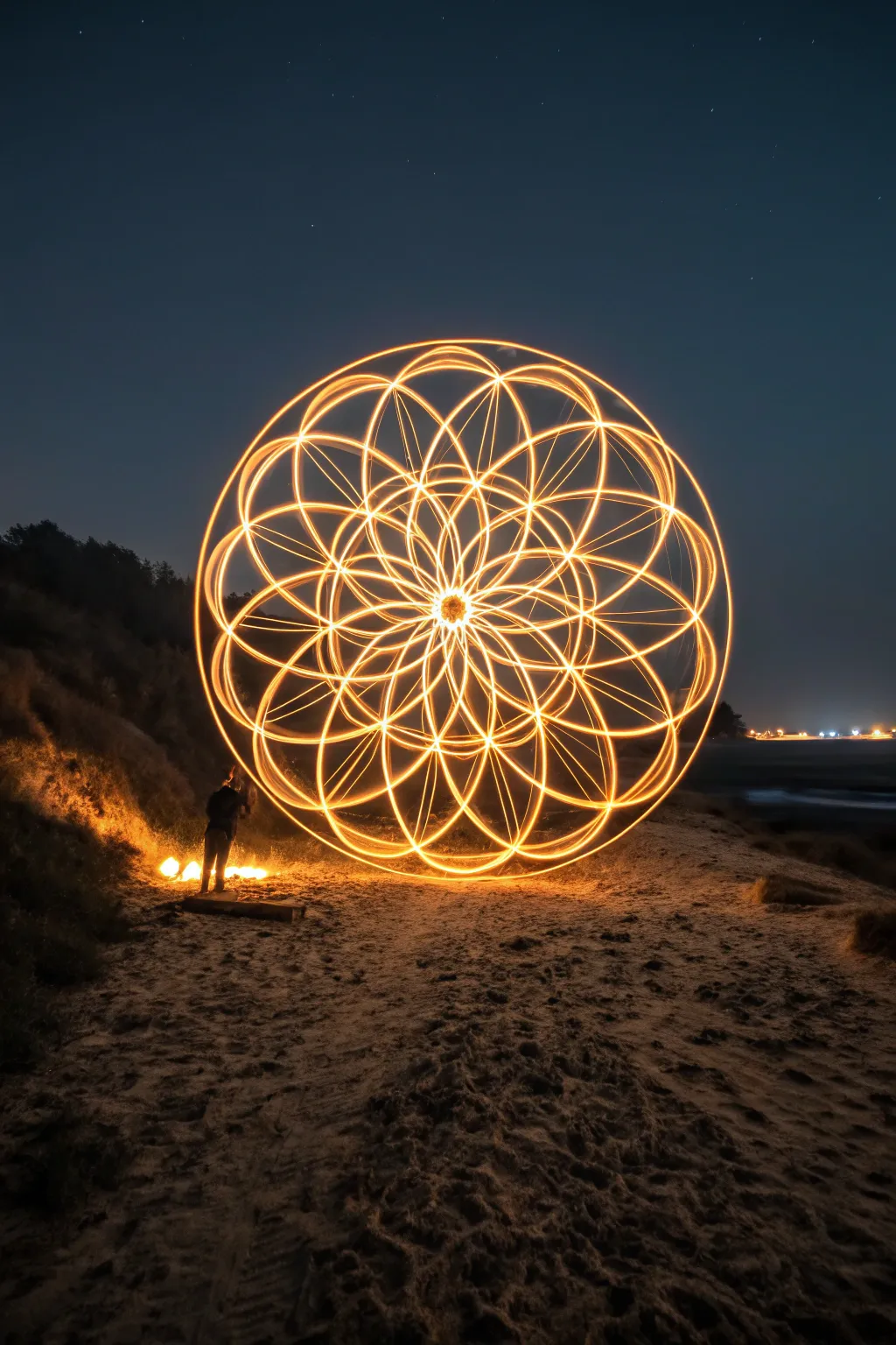 Transform city lights into a mesmerizing abstract ring of light with this rotation technique.