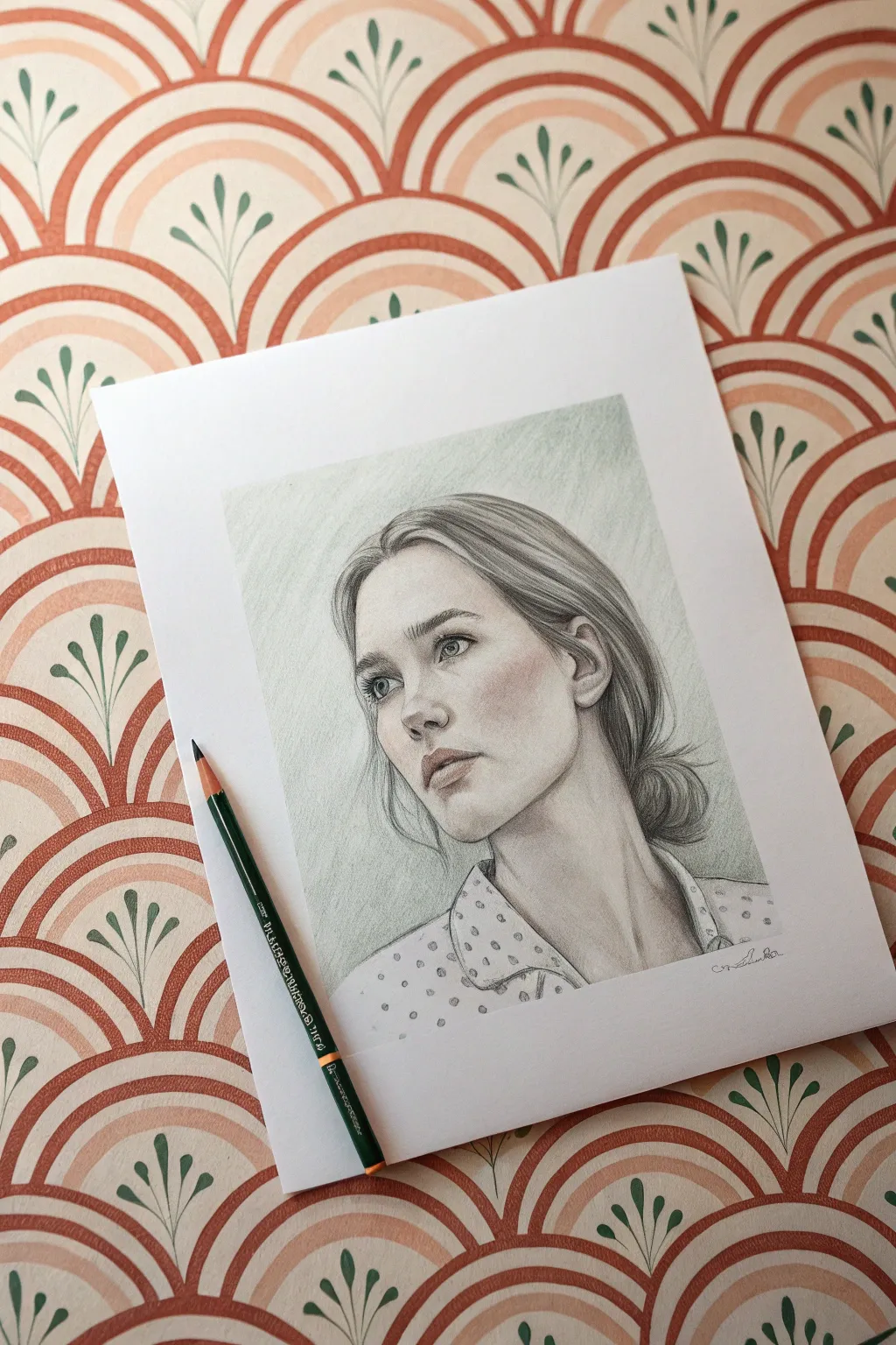 Bold patterns, muted tones: make your portrait pop while keeping the background simple.