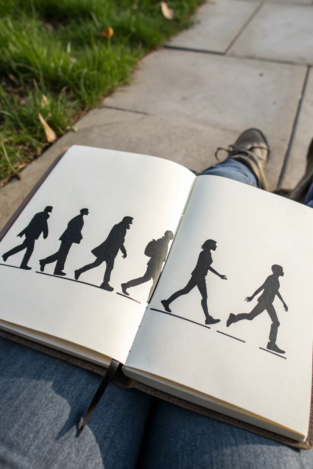 Try silhouette-first posing: bold black shapes plus soft mannequin gestures for instant clarity