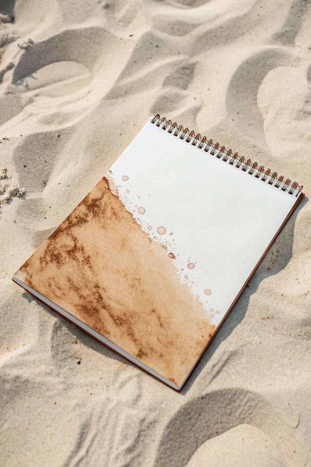 Coffee wash monochrome + simple ink line sketch, warm vintage stains and bold contrast for easy art