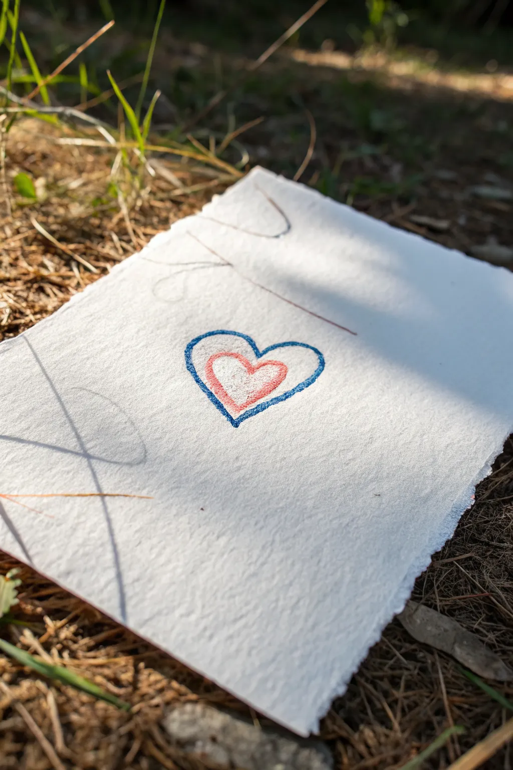 Shadow pop heart doodle: draw it twice with a tiny offset in two bright colors for bold impact.