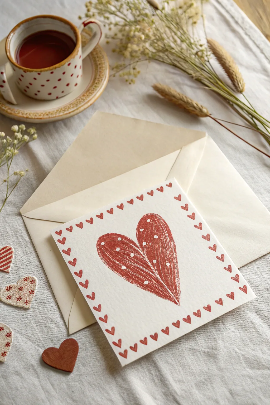 Secret lift the flap heart card with a hidden message space, cute Mothers Day drawing craft