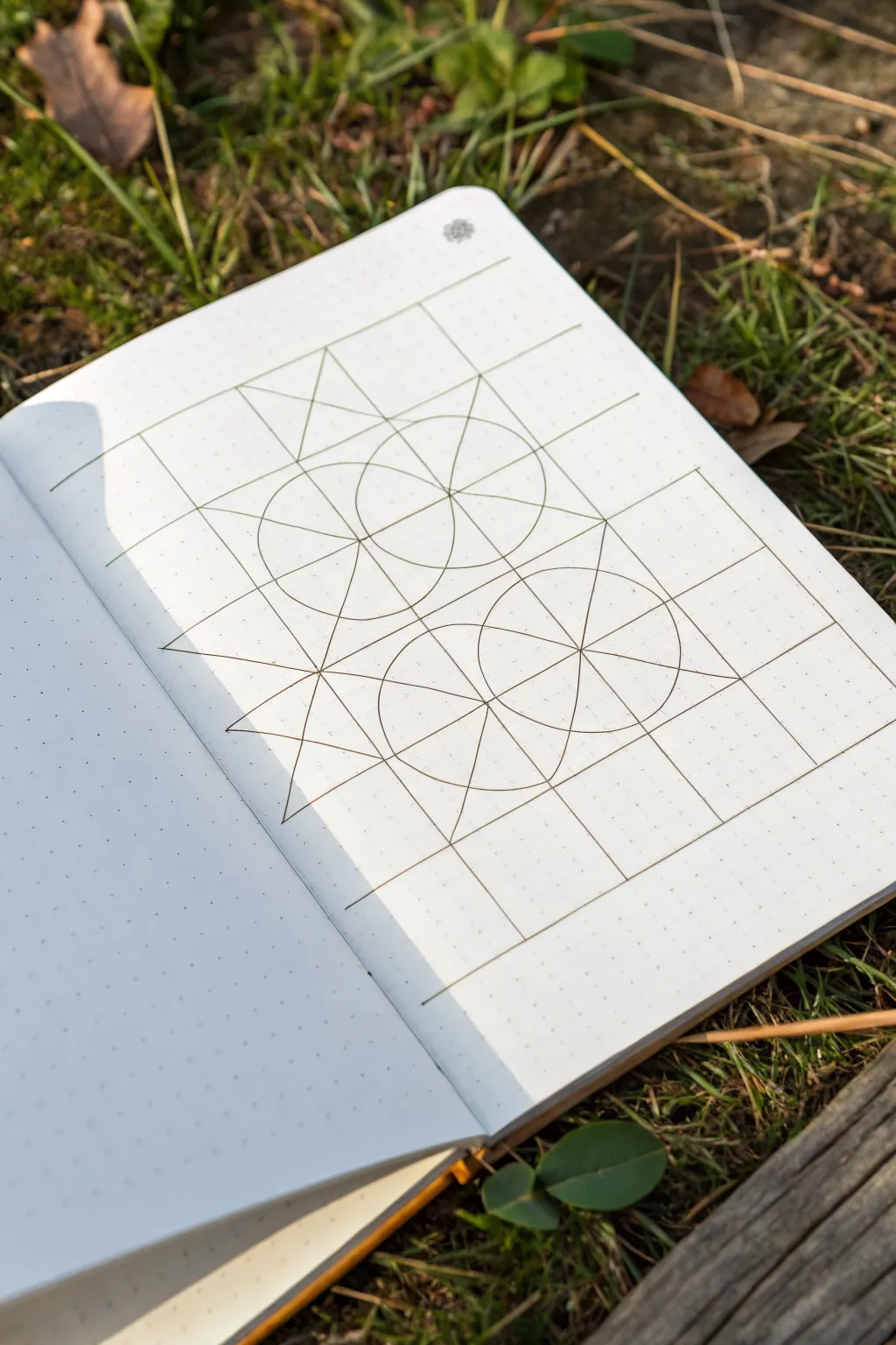 Mini mandala in a 3x3 circle grid, clear step-by-step sketch panels with bold contrast