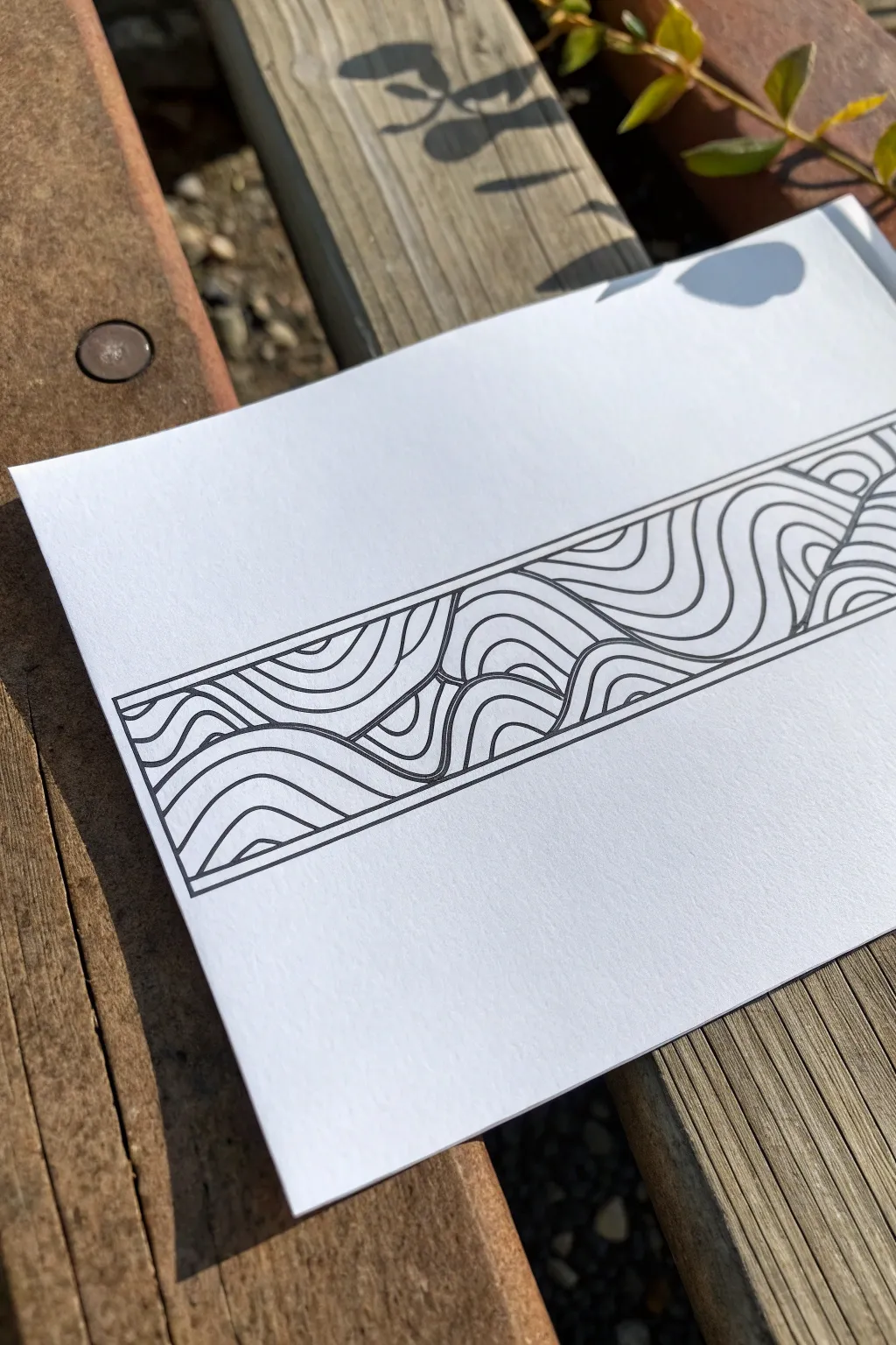 Bold topographic line band tattoo flash with clean contours, minimalist contrast, easy to recreate