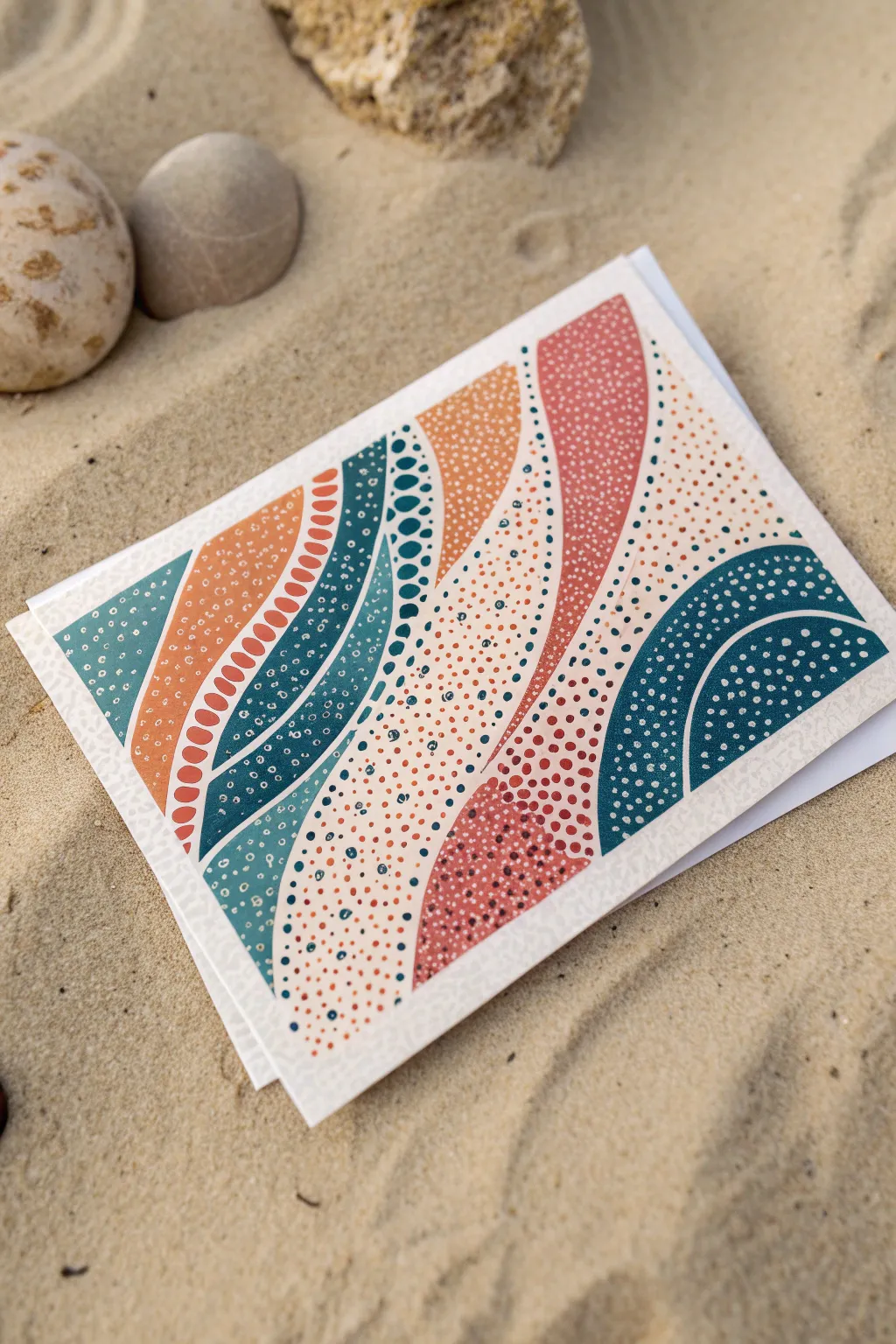 Layered stippling and hatching with paint markers to build rich, bold texture on a clean card.