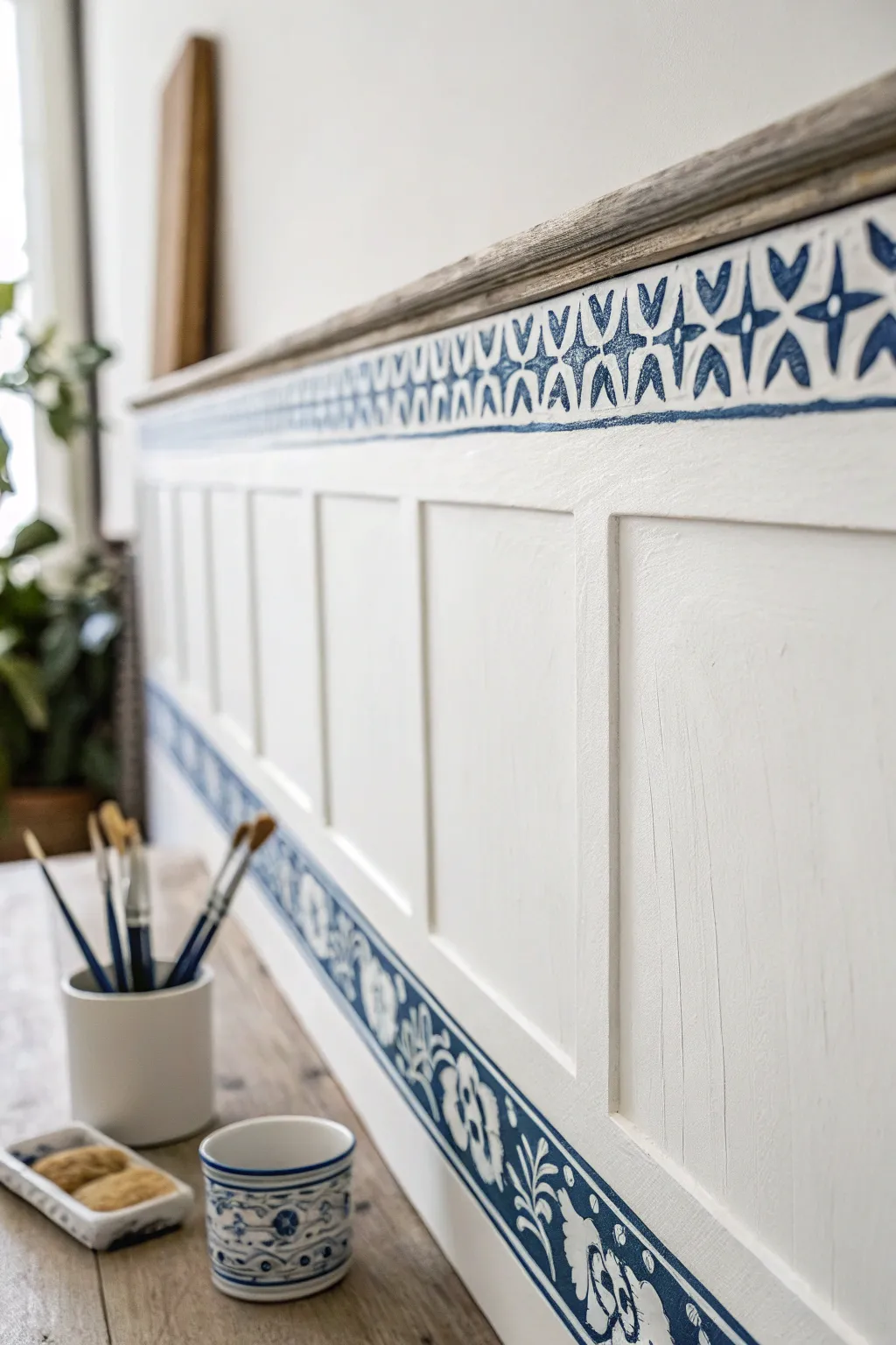 Try a freehand sketchy border line for an effortless, artsy edge with modern Nordic vibes.