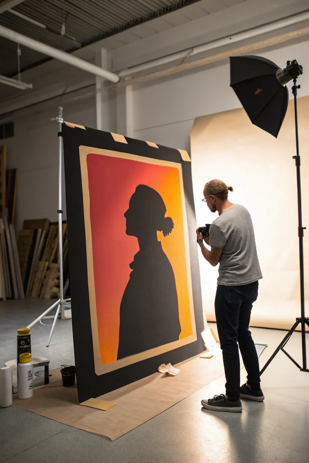 Create glowing spray-paint highlights with masking for a bold, clean Scandinavian-boho look.