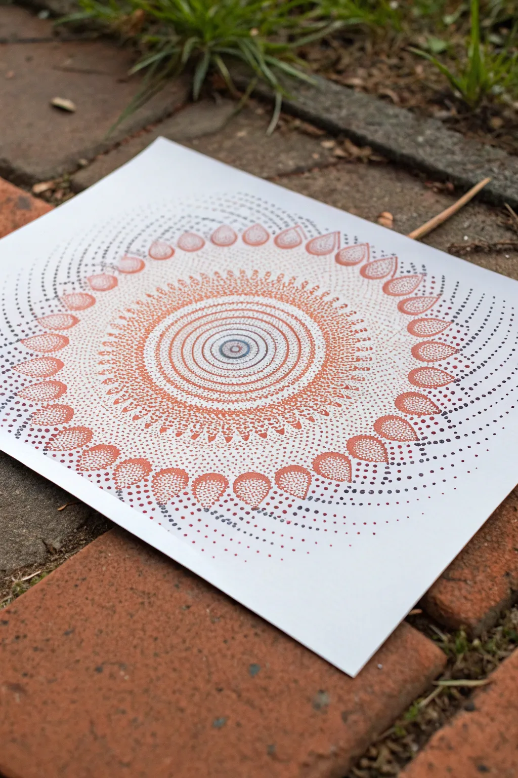 Mesmerizing stippled gradient flowing into waves and spirals for modern minimalist texture art
