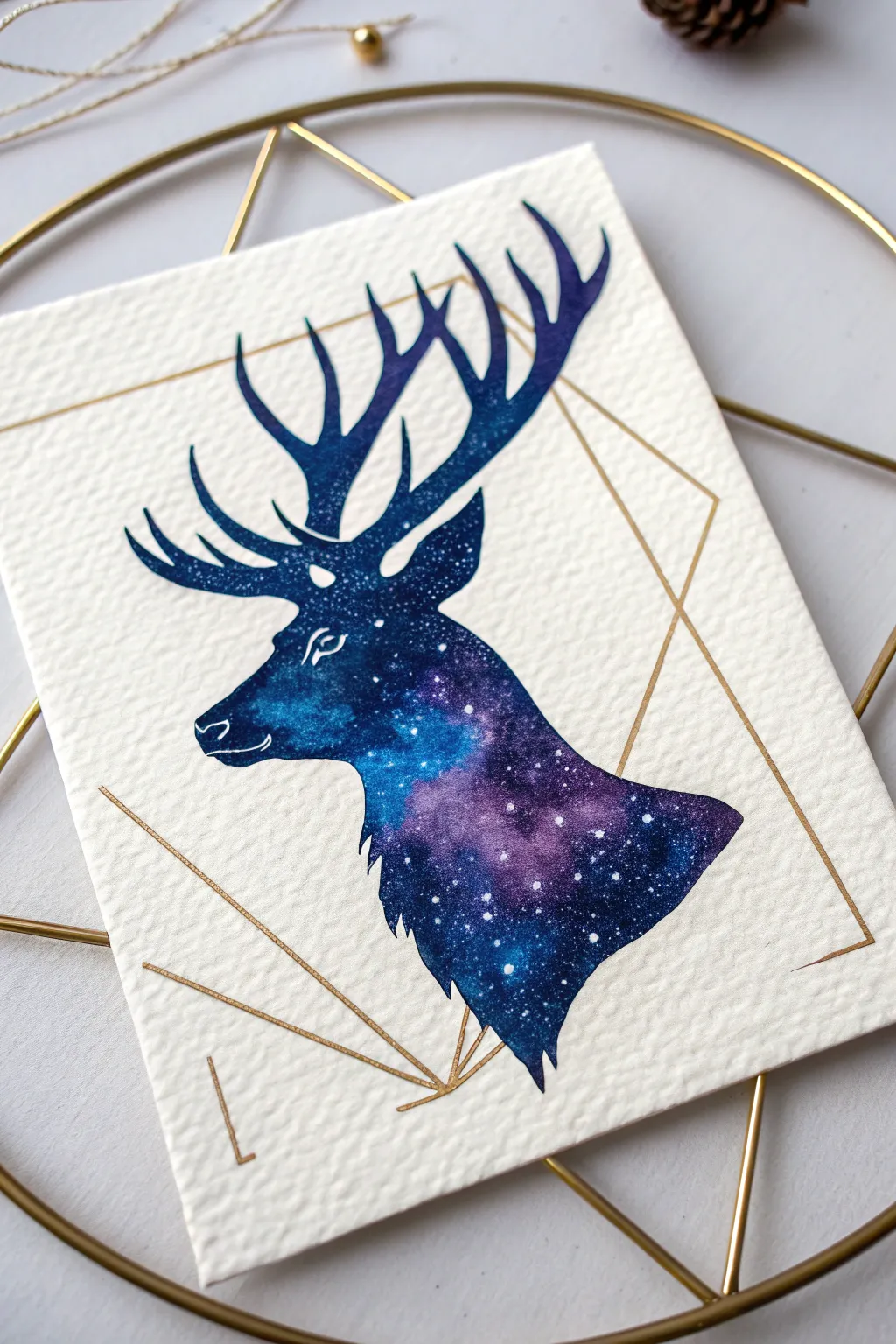 Capture the magic of the cosmos with this dreamy abstract winter galaxy painting idea. 🌌✨