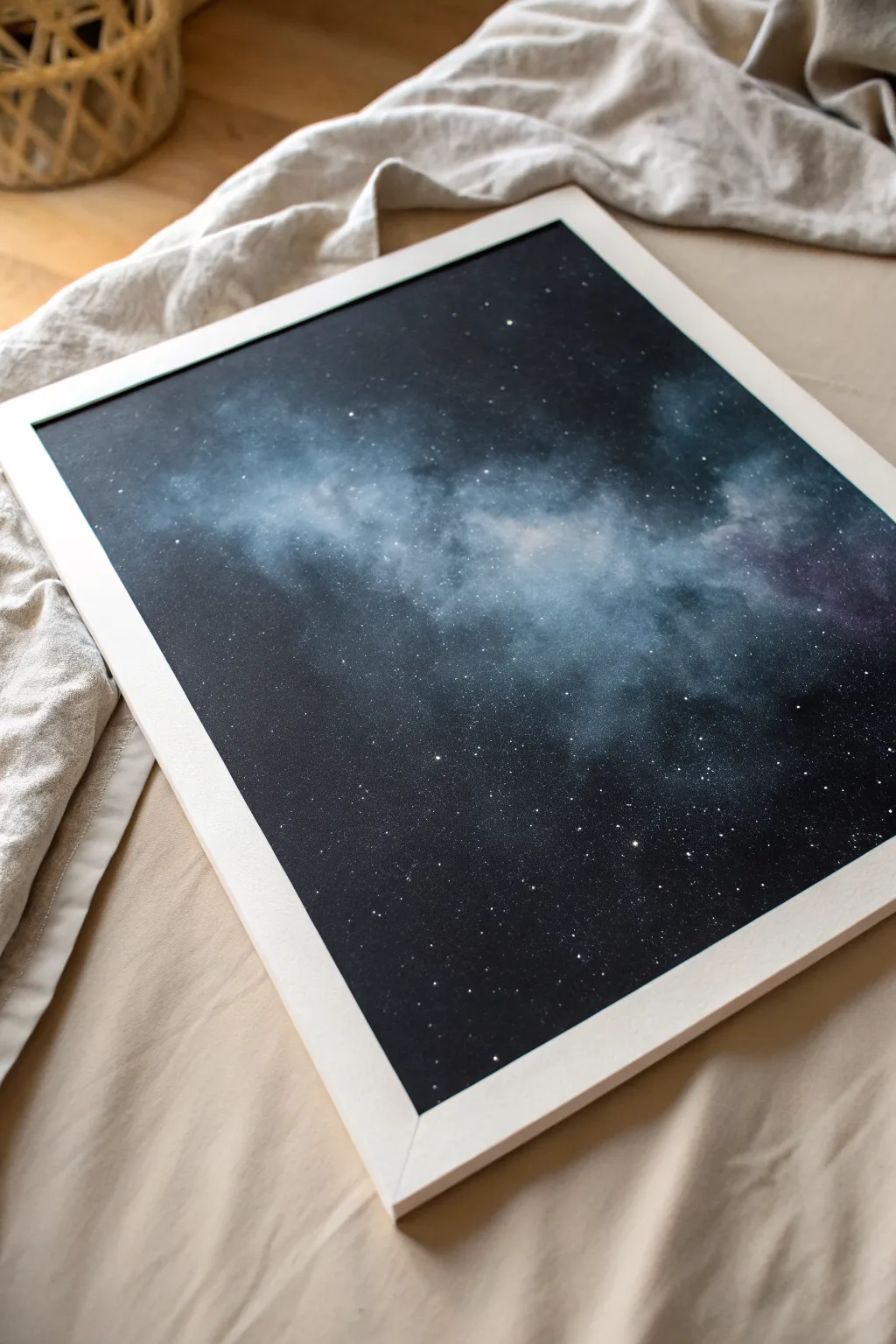 Dreamy two-color nebula gradient background you can recreate with simple spray paint layers