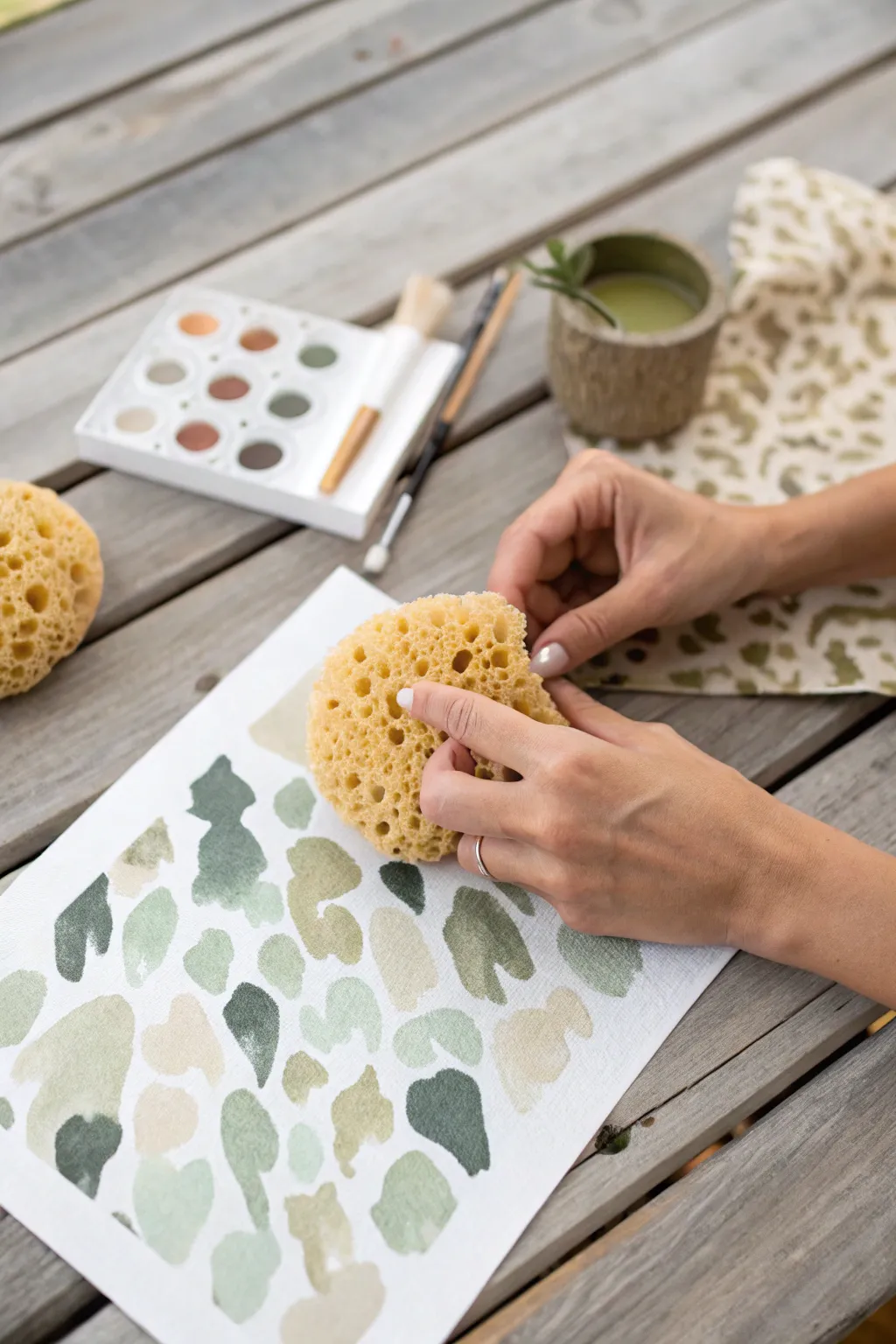 Sponge-dab camo texture made doable with layered blobs and a few simple test dabs