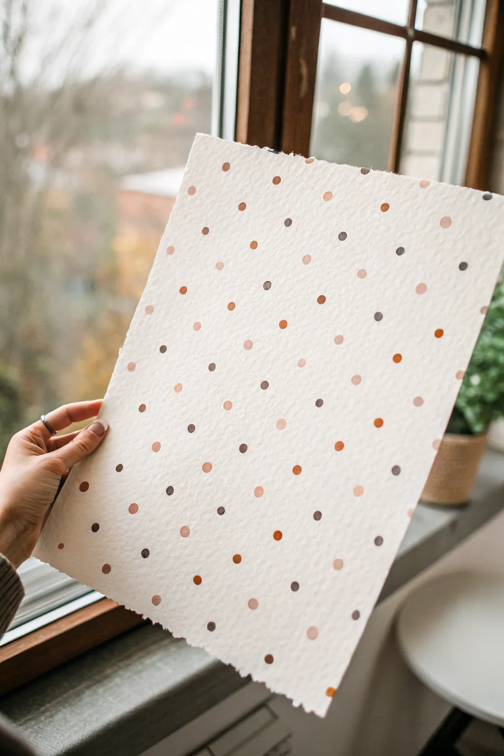 Classic polka dots with a soft fade, an easy background idea for clean, modern drawings