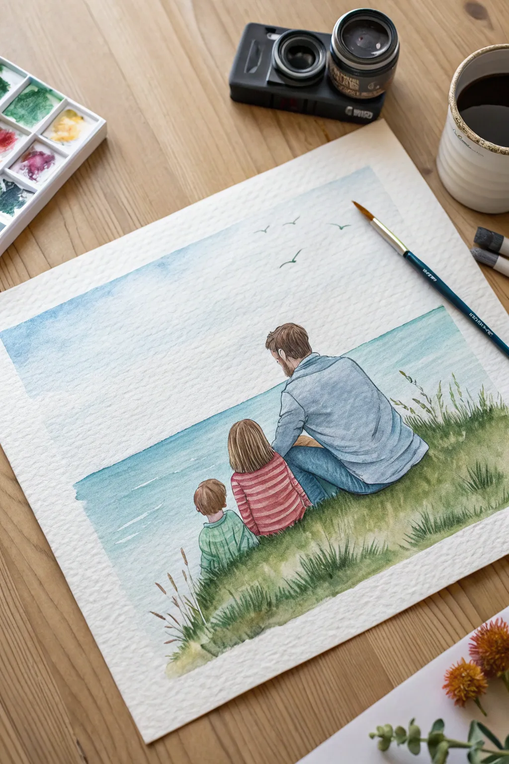 Capture family memories without the stress of painting faces using this serene back-facing horizon technique.